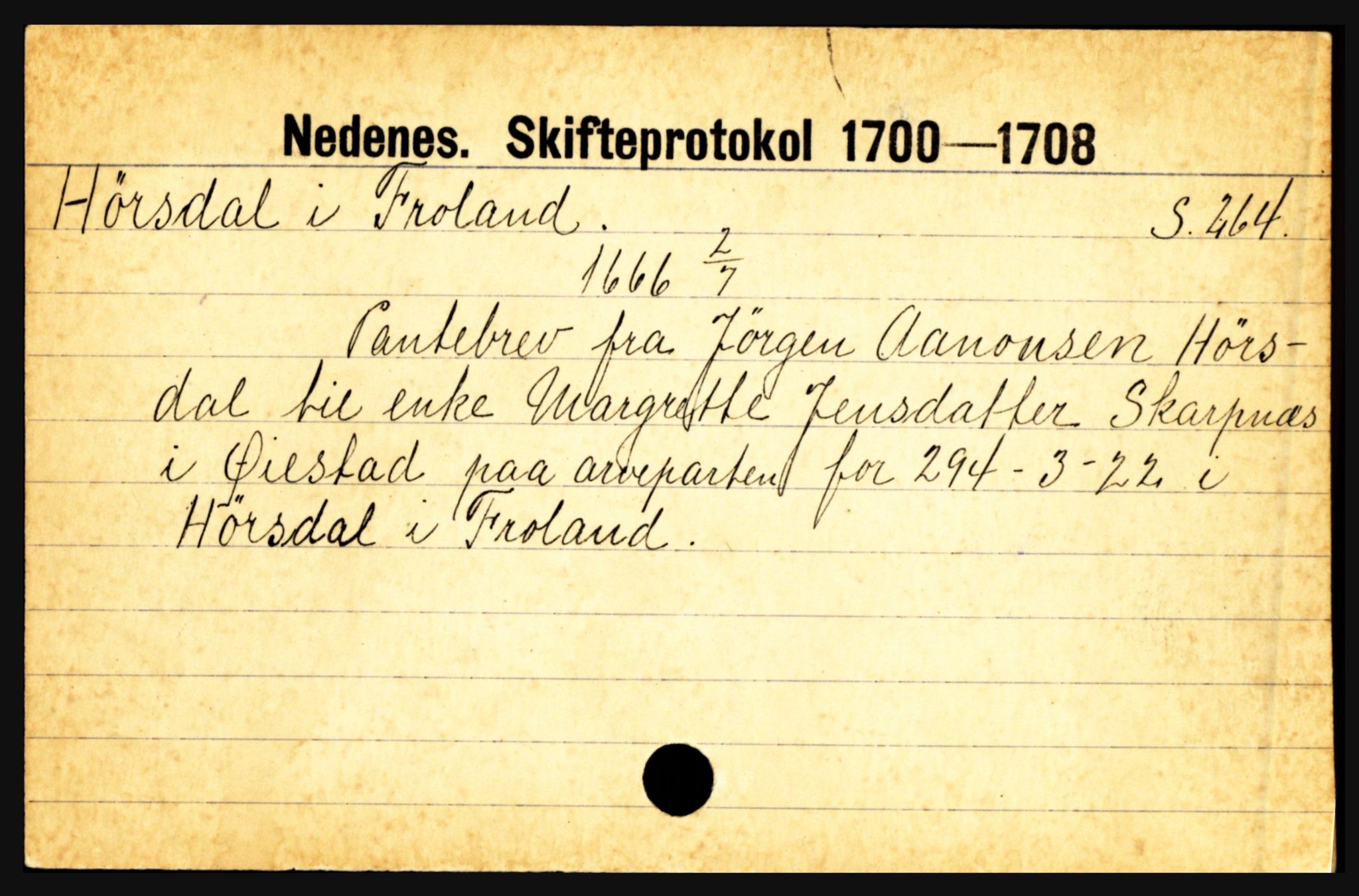 Nedenes sorenskriveri før 1824, AV/SAK-1221-0007/H, p. 13507