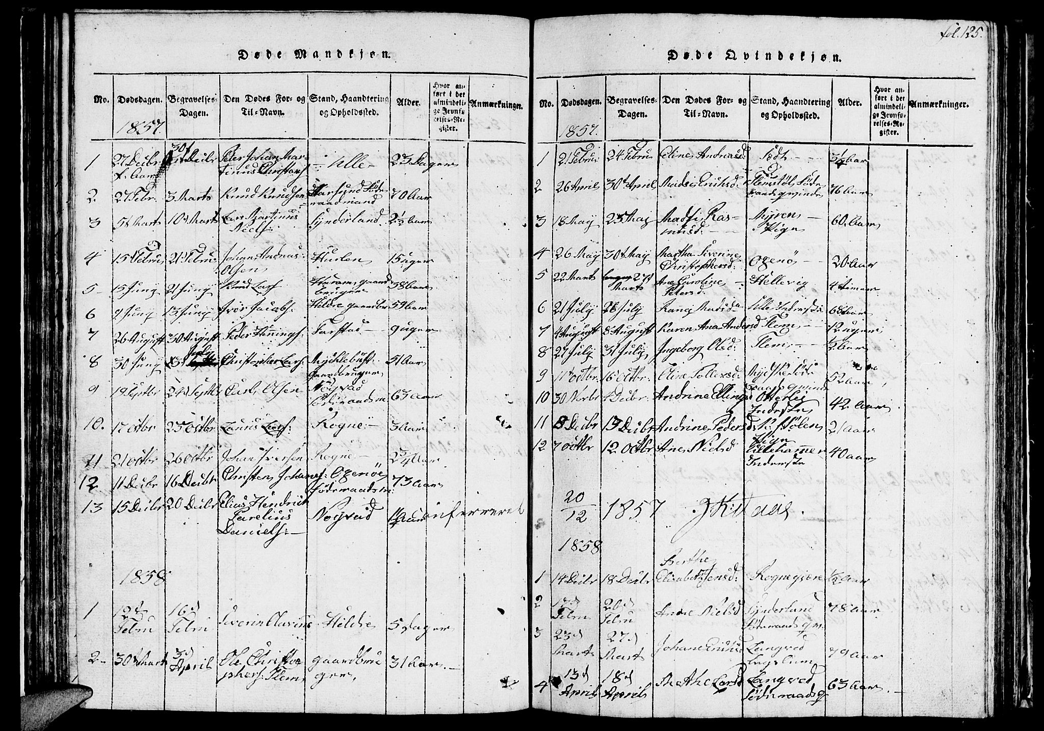 Ministerialprotokoller, klokkerbøker og fødselsregistre - Møre og Romsdal, SAT/A-1454/536/L0506: Parish register (copy) no. 536C01, 1818-1859, p. 125