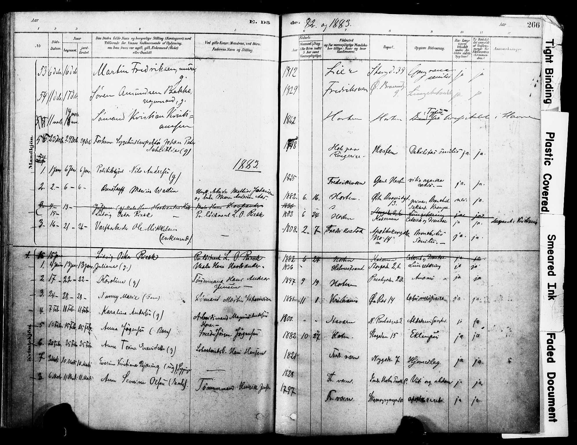 Horten kirkebøker, SAKO/A-348/F/Fa/L0003: Parish register (official) no. 3, 1878-1887, p. 266