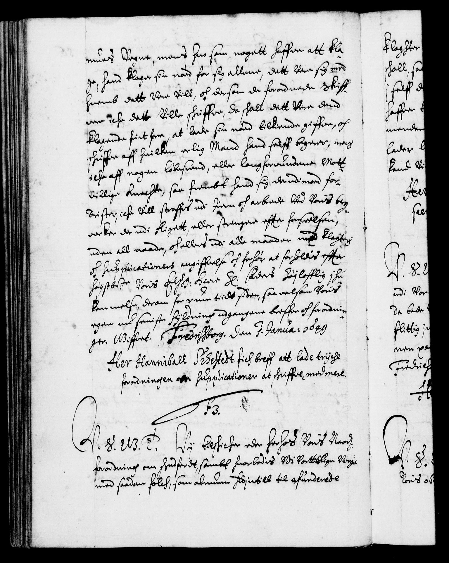 Danske Kanselli 1572-1799, AV/RA-EA-3023/F/Fc/Fca/Fcab/L0008: Norske tegnelser (mikrofilm), 1648-1652, p. 56b