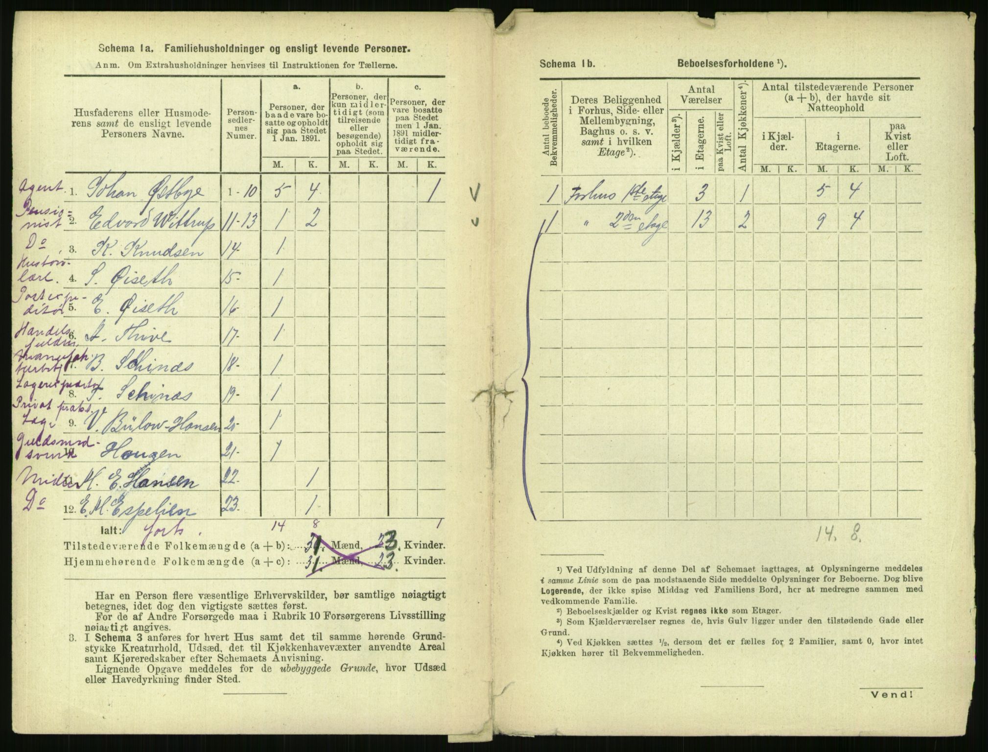 RA, 1891 census for 0301 Kristiania, 1891, p. 7096