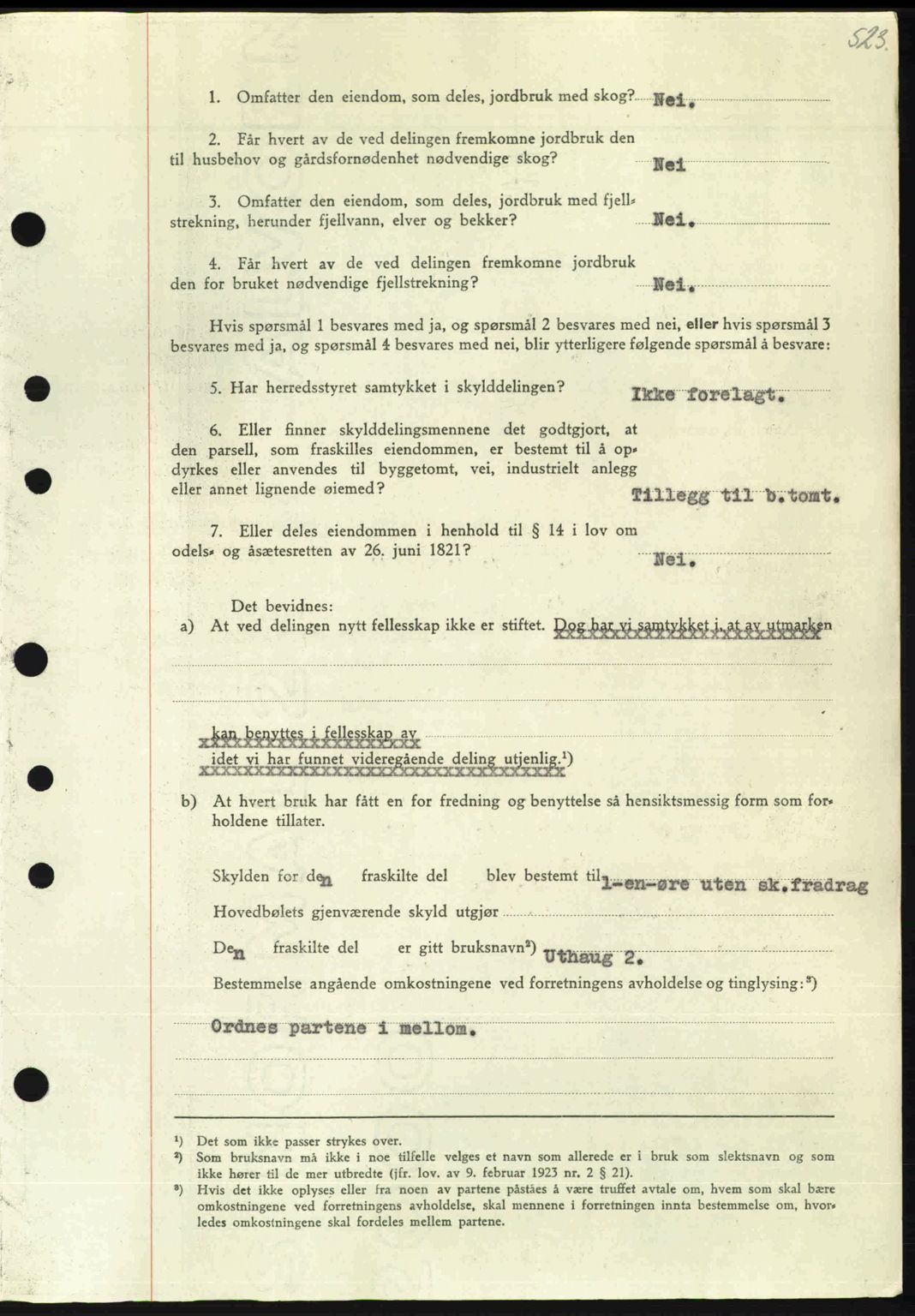 Nordmøre sorenskriveri, AV/SAT-A-4132/1/2/2Ca: Mortgage book no. A103, 1946-1947, Diary no: : 2584/1946