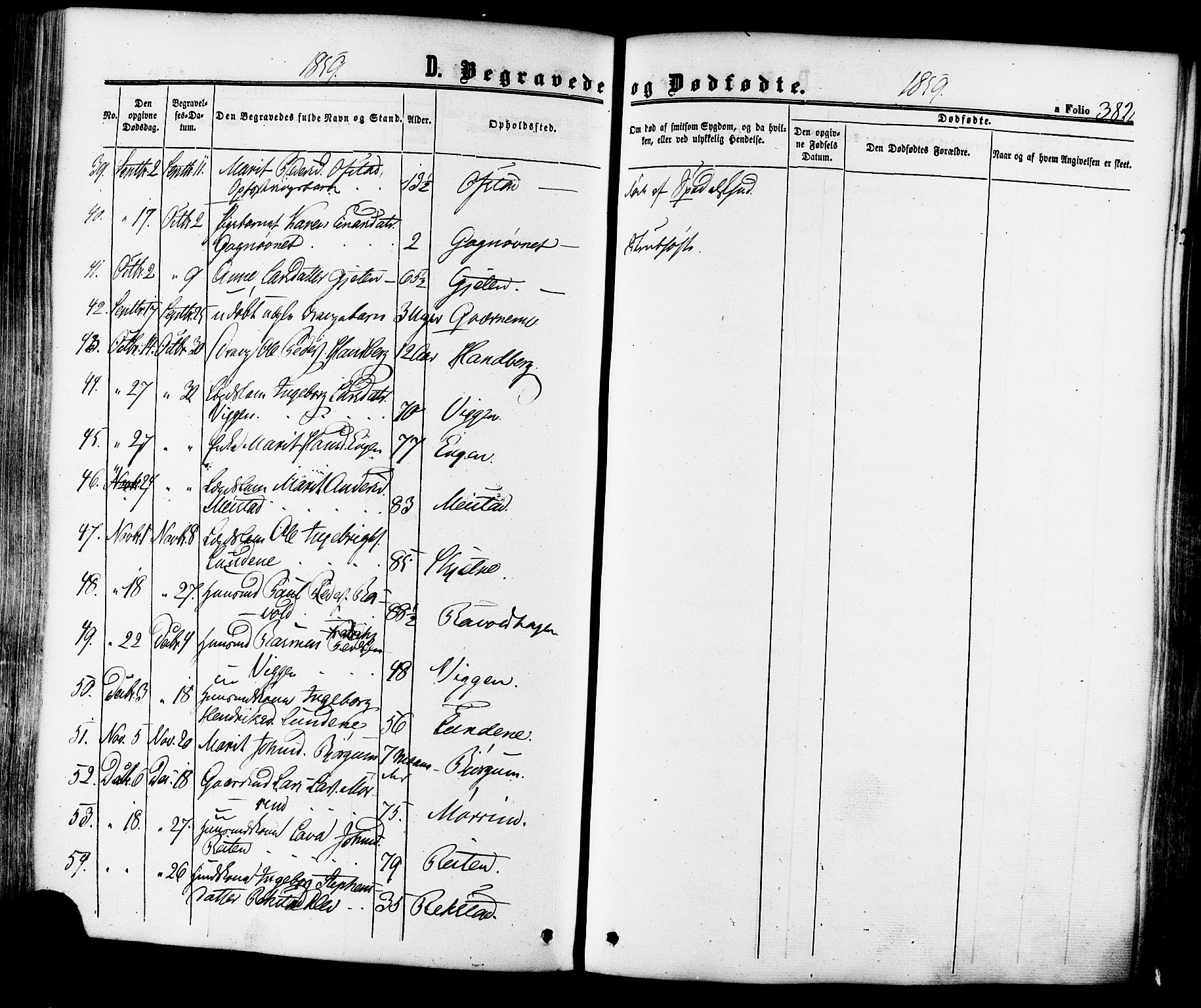 Ministerialprotokoller, klokkerbøker og fødselsregistre - Sør-Trøndelag, AV/SAT-A-1456/665/L0772: Parish register (official) no. 665A07, 1856-1878, p. 382