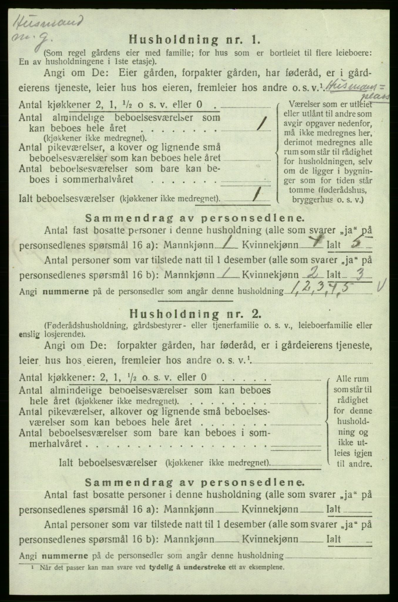 SAB, 1920 census for Skånevik, 1920, p. 1245