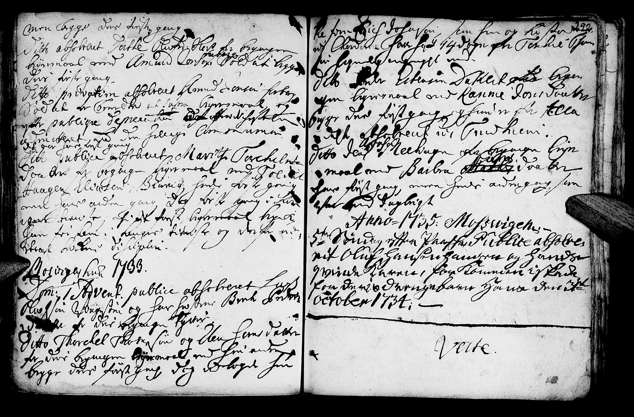 Ministerialprotokoller, klokkerbøker og fødselsregistre - Nord-Trøndelag, SAT/A-1458/722/L0215: Parish register (official) no. 722A02, 1718-1755, p. 292