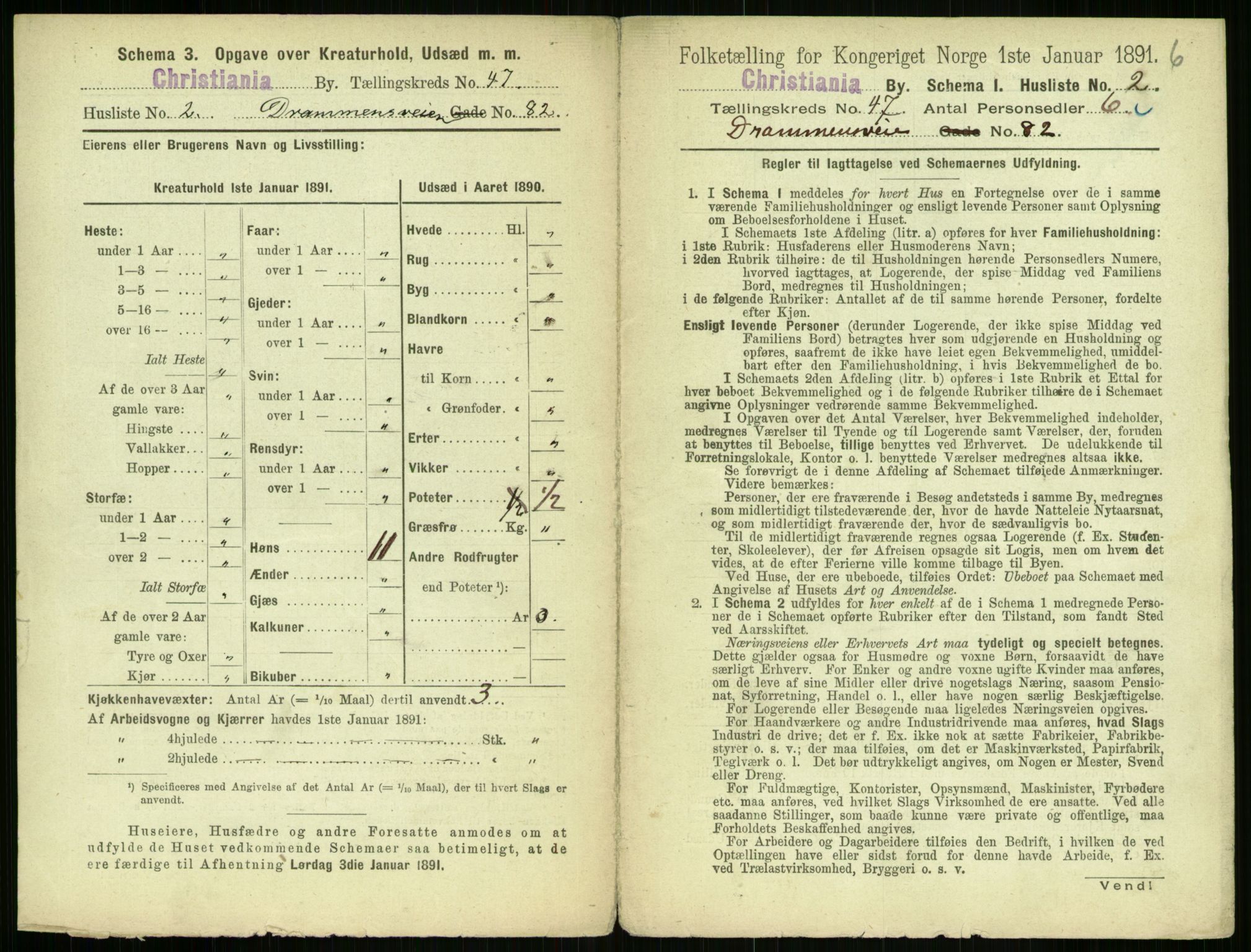 RA, 1891 census for 0301 Kristiania, 1891, p. 28172