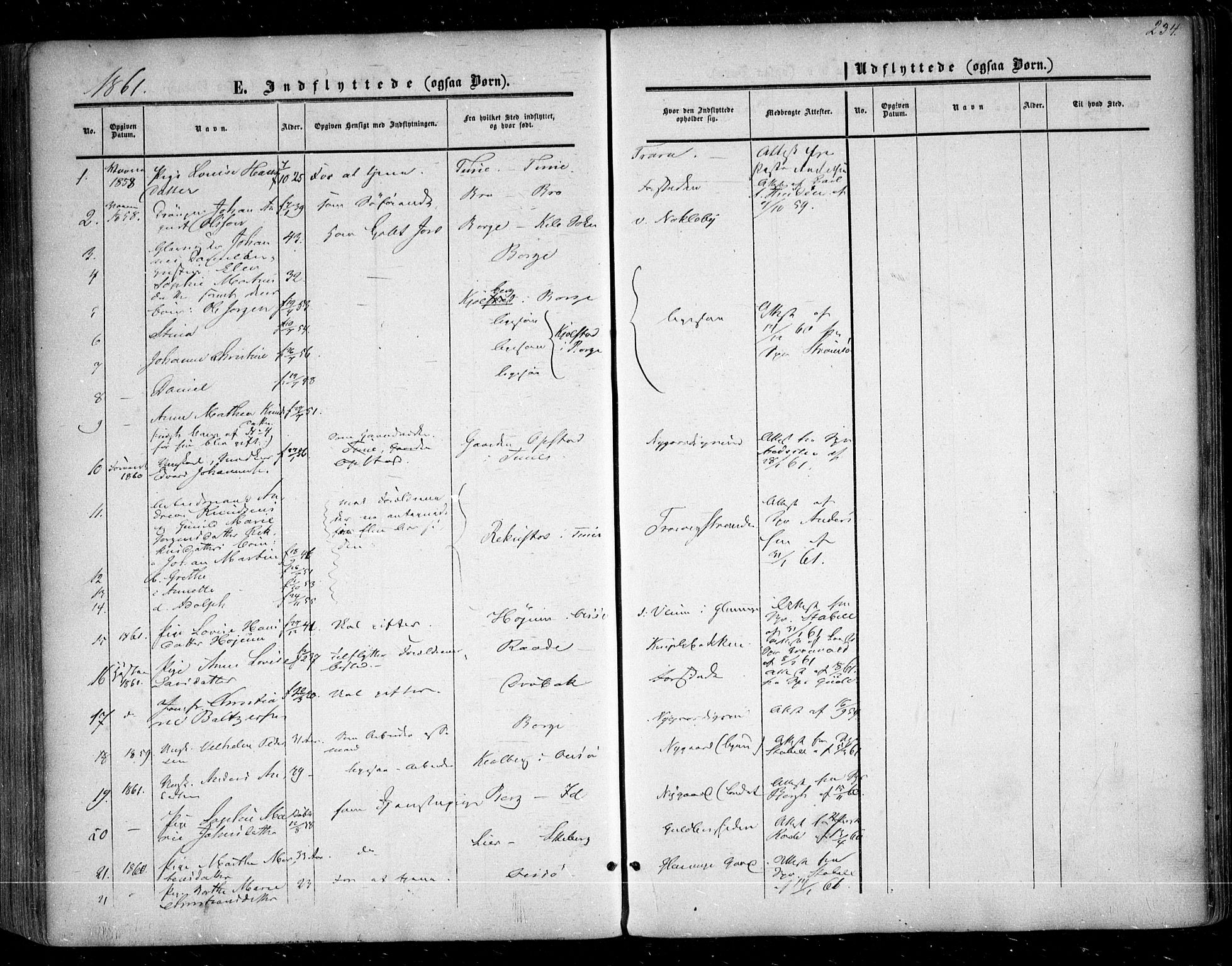 Glemmen prestekontor Kirkebøker, SAO/A-10908/F/Fa/L0007: Parish register (official) no. 7, 1853-1862, p. 234
