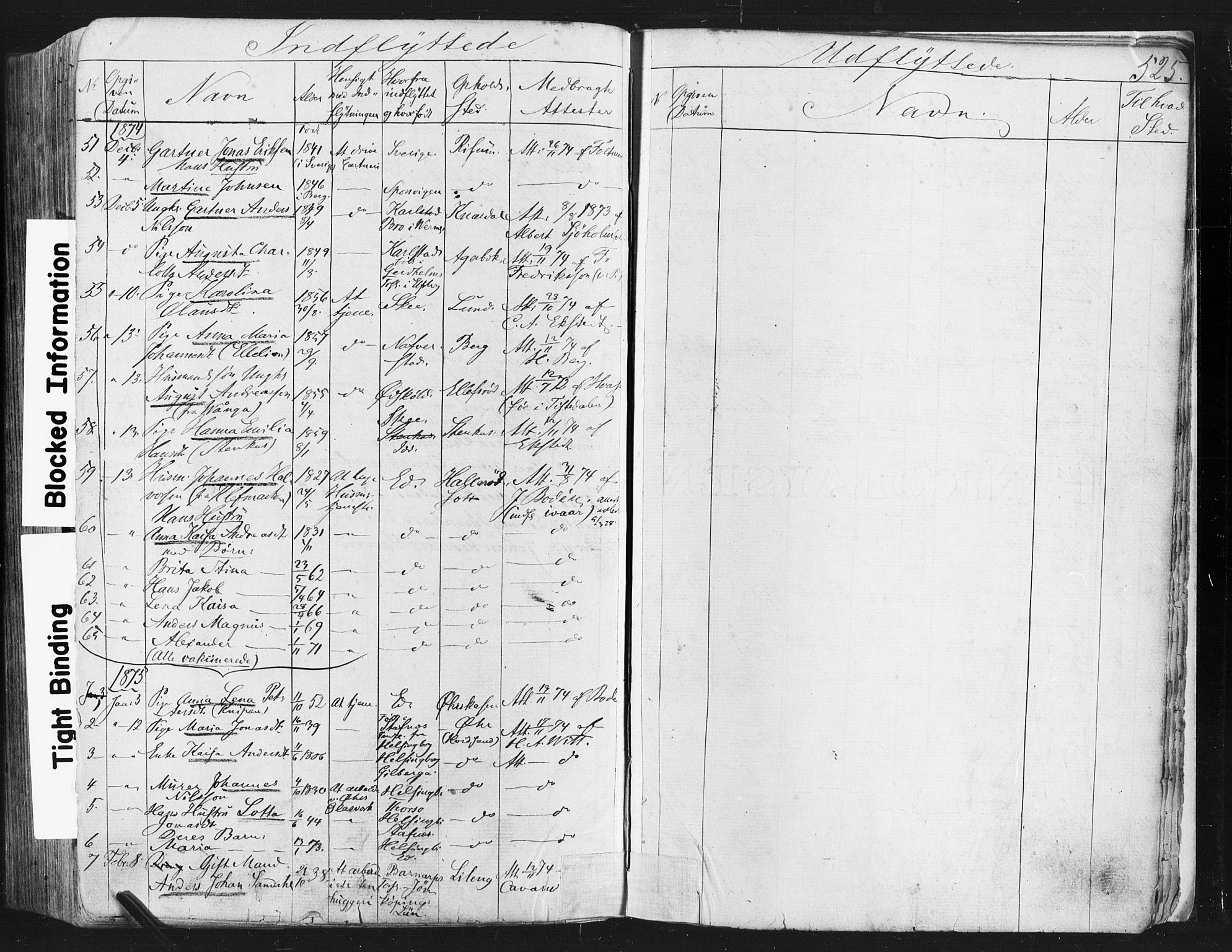 Idd prestekontor Kirkebøker, SAO/A-10911/F/Fc/L0005: Parish register (official) no. III 5, 1861-1877, p. 525