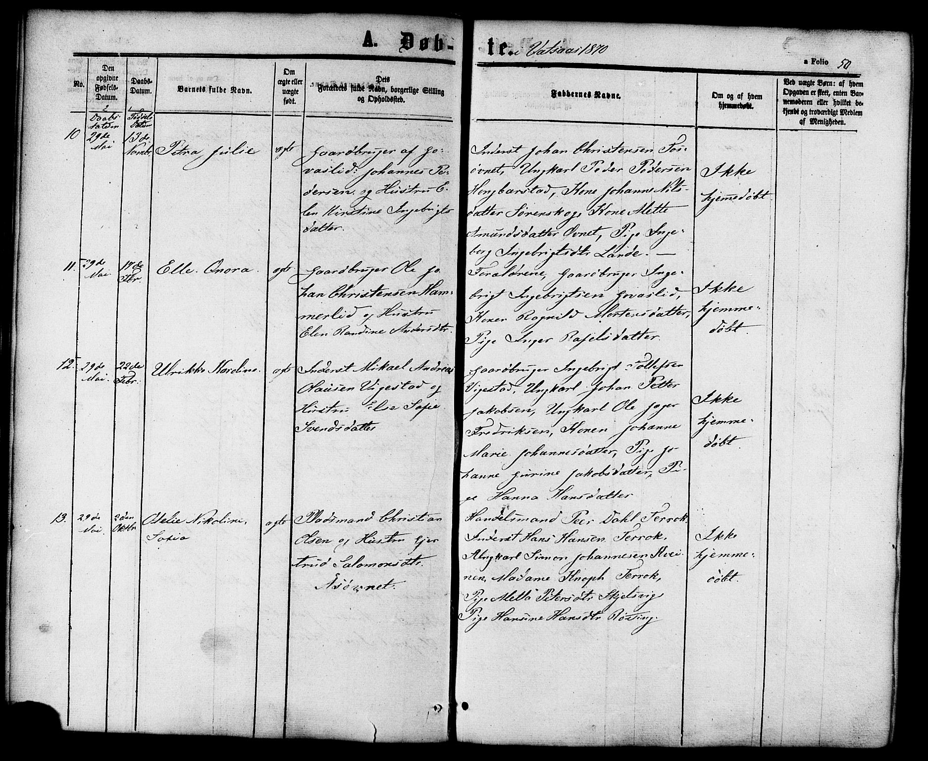 Ministerialprotokoller, klokkerbøker og fødselsregistre - Nordland, AV/SAT-A-1459/810/L0146: Parish register (official) no. 810A08 /1, 1862-1874, p. 50