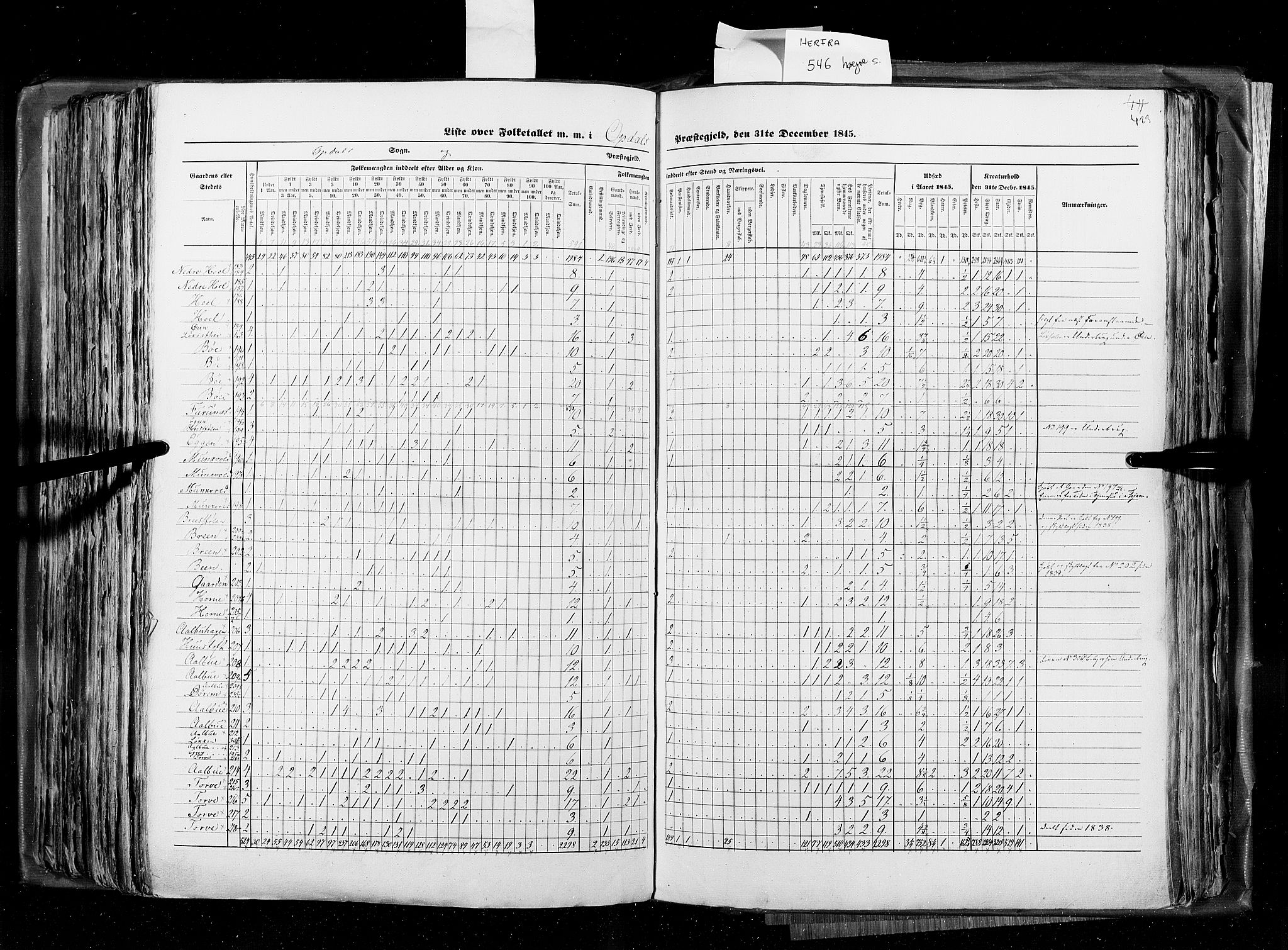 RA, Census 1845, vol. 8: Romsdal amt og Søndre Trondhjems amt, 1845, p. 423