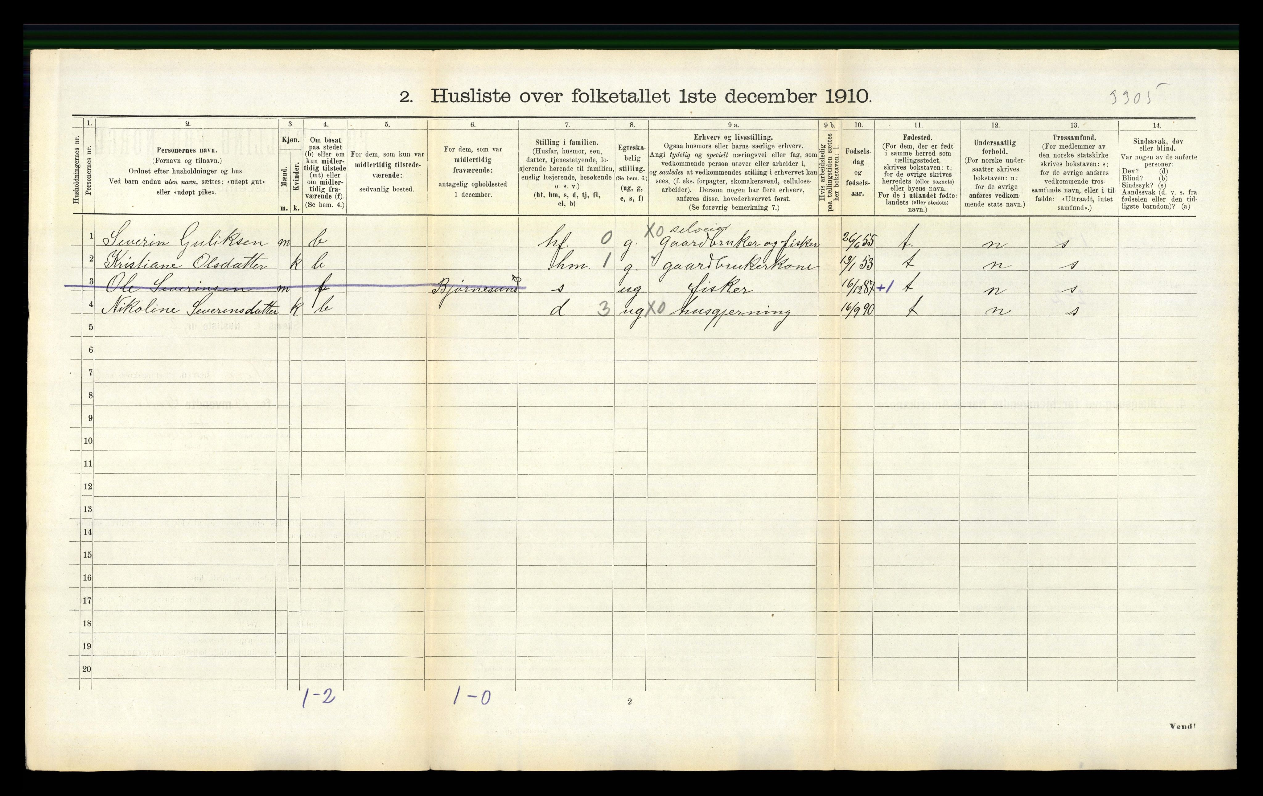 RA, 1910 census for Herøy, 1910, p. 453