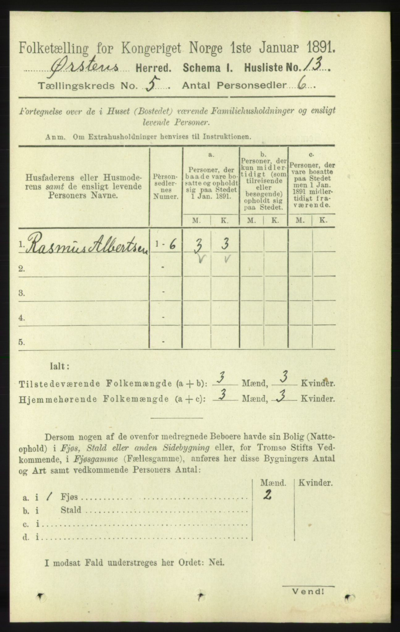 RA, 1891 census for 1520 Ørsta, 1891, p. 2202