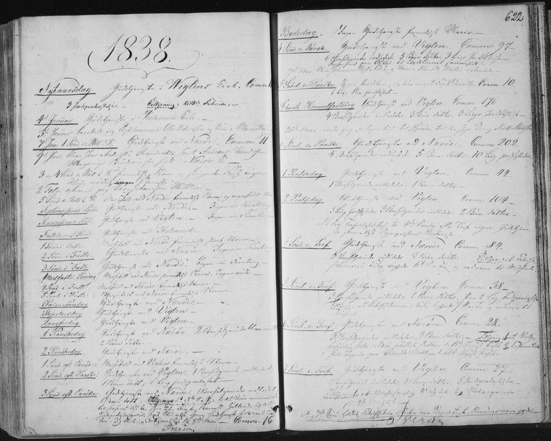 Ministerialprotokoller, klokkerbøker og fødselsregistre - Nord-Trøndelag, SAT/A-1458/784/L0669: Parish register (official) no. 784A04, 1829-1859, p. 622