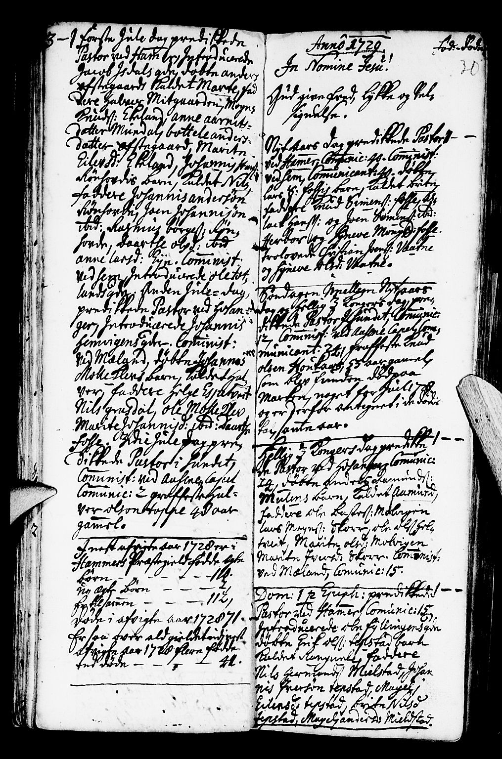 Hamre sokneprestembete, AV/SAB-A-75501/H/Ha/Haa/Haaa/L0004: Parish register (official) no. A 4, 1727-1733, p. 30