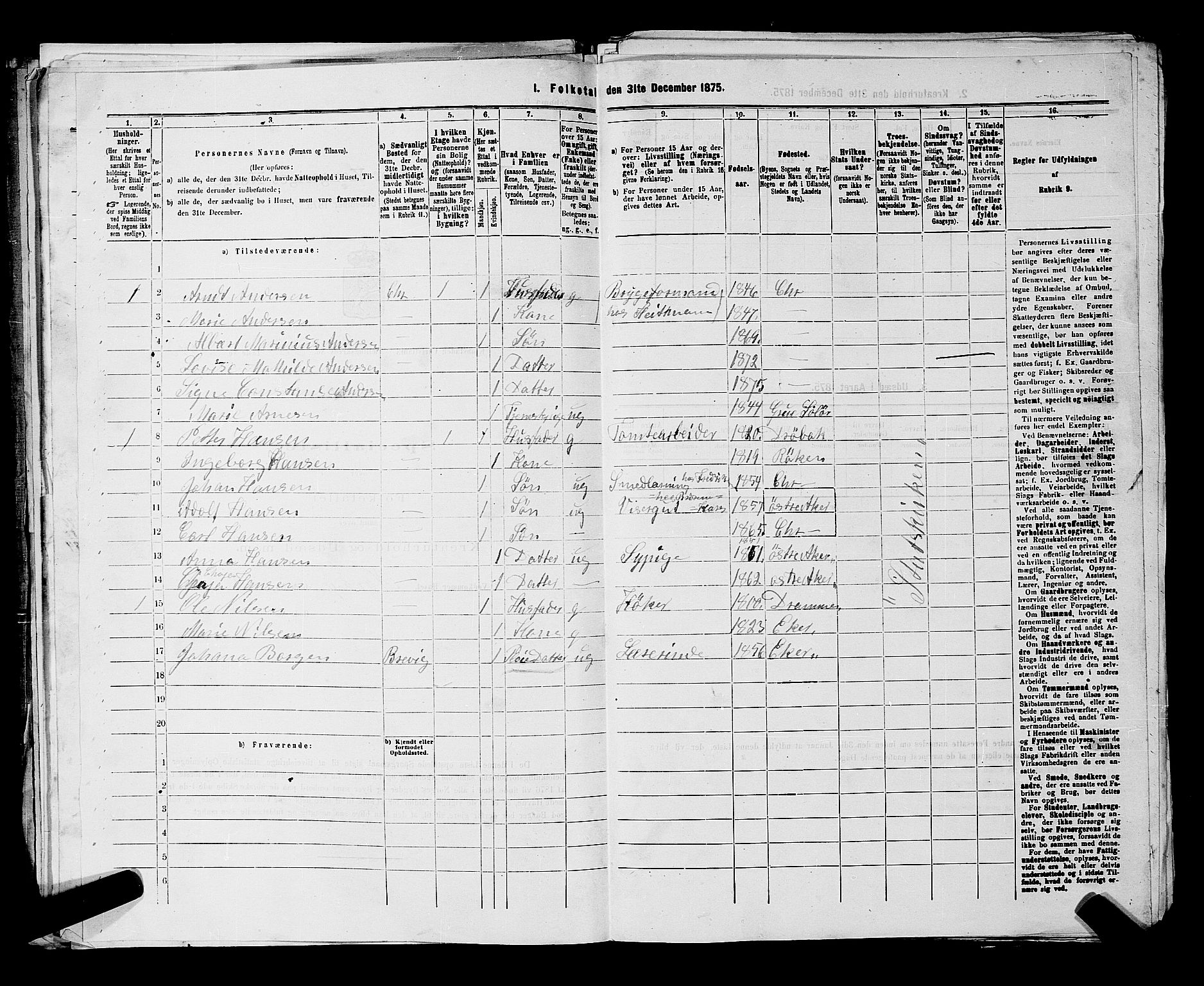 RA, 1875 census for 0301 Kristiania, 1875, p. 8022