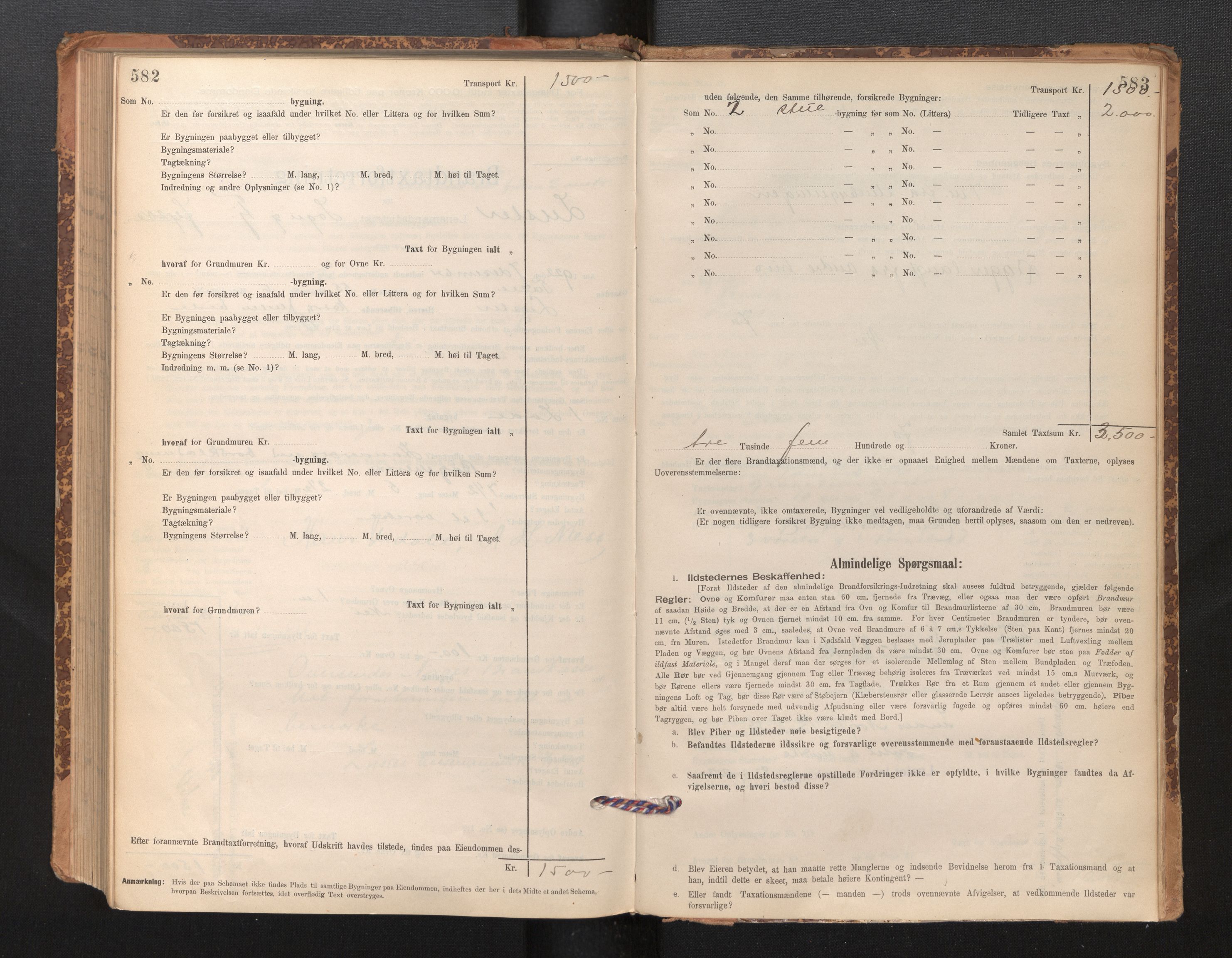 Lensmannen i Luster, AV/SAB-A-29301/0012/L0007: Branntakstprotokoll, skjematakst, 1895-1935, p. 582-583