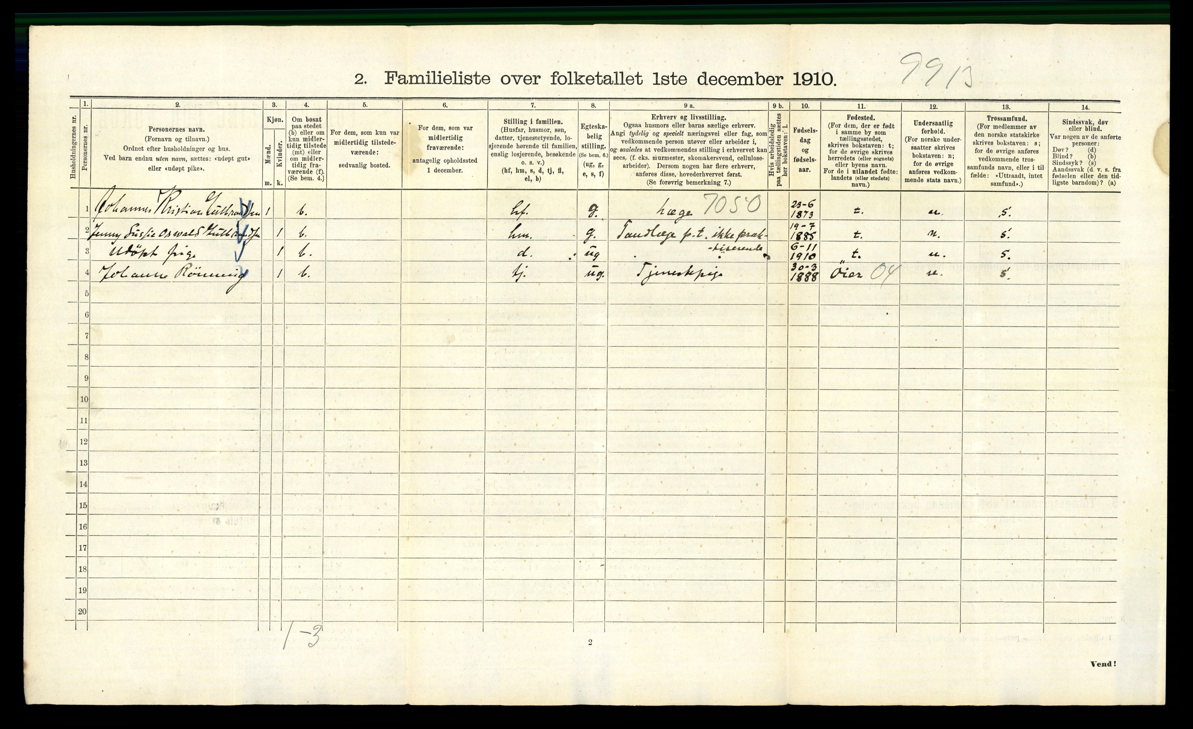 RA, 1910 census for Kristiania, 1910, p. 86208