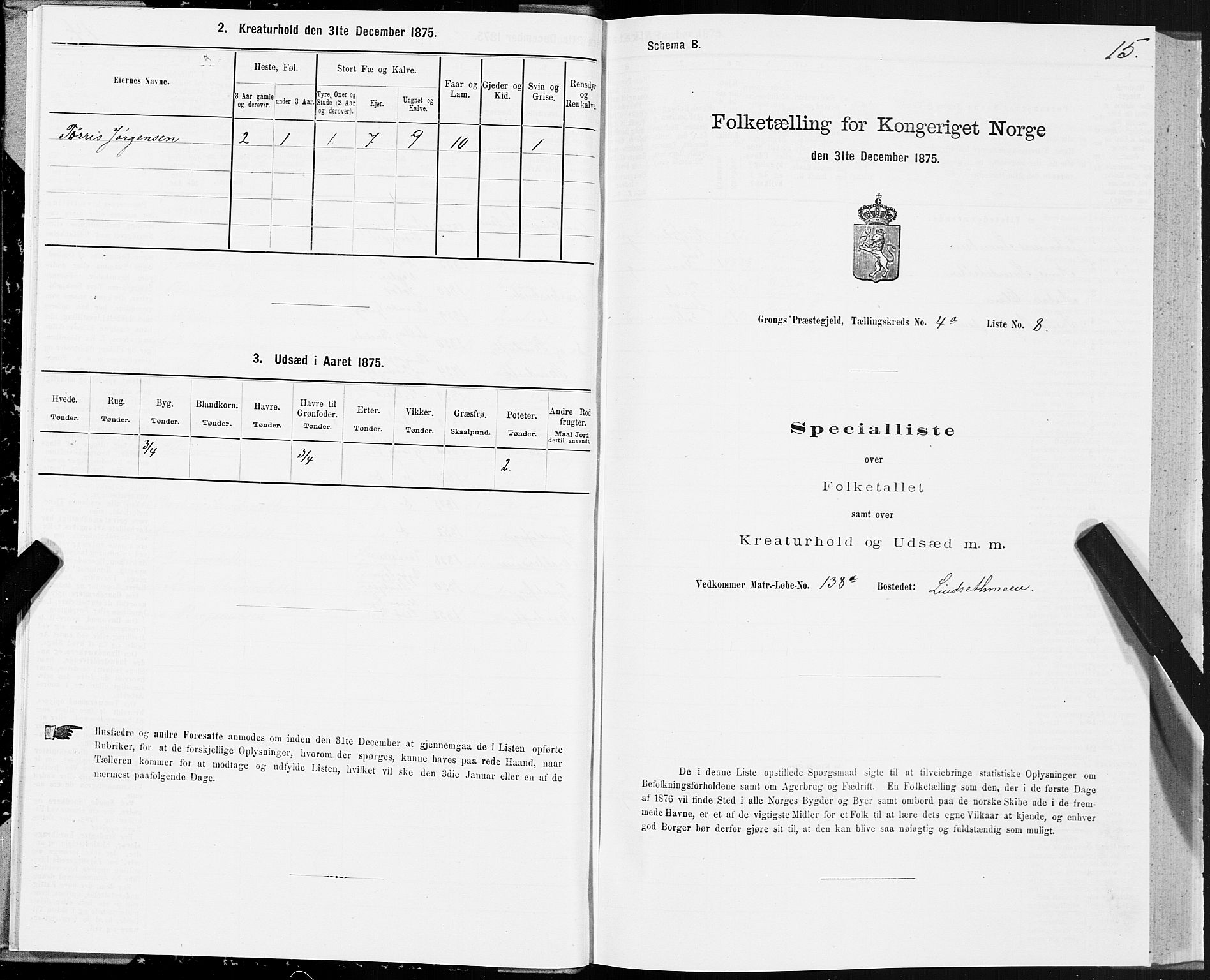 SAT, 1875 census for 1742P Grong, 1875, p. 3015