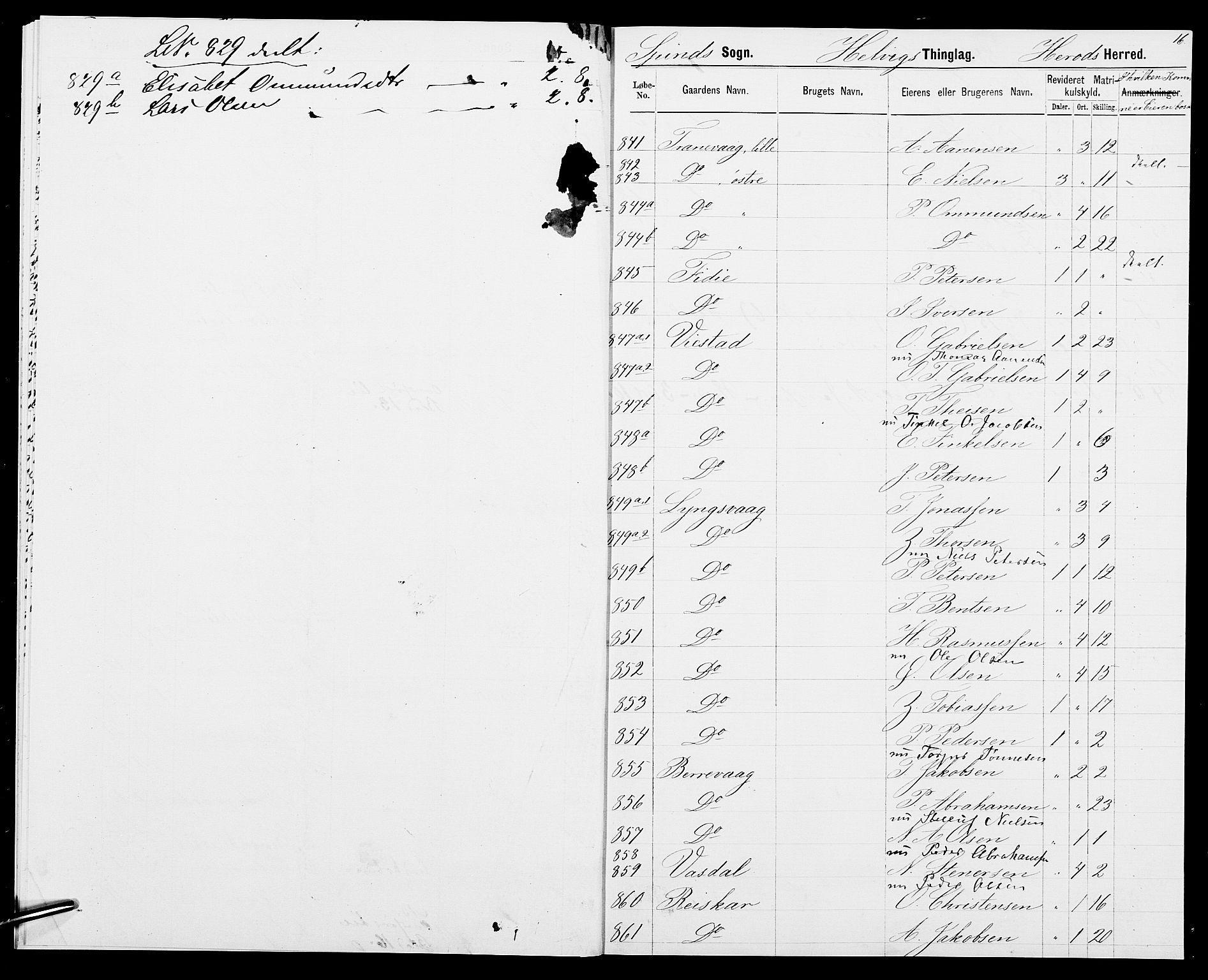 SAK, 1875 census for 1039P Herad, 1875, p. 18