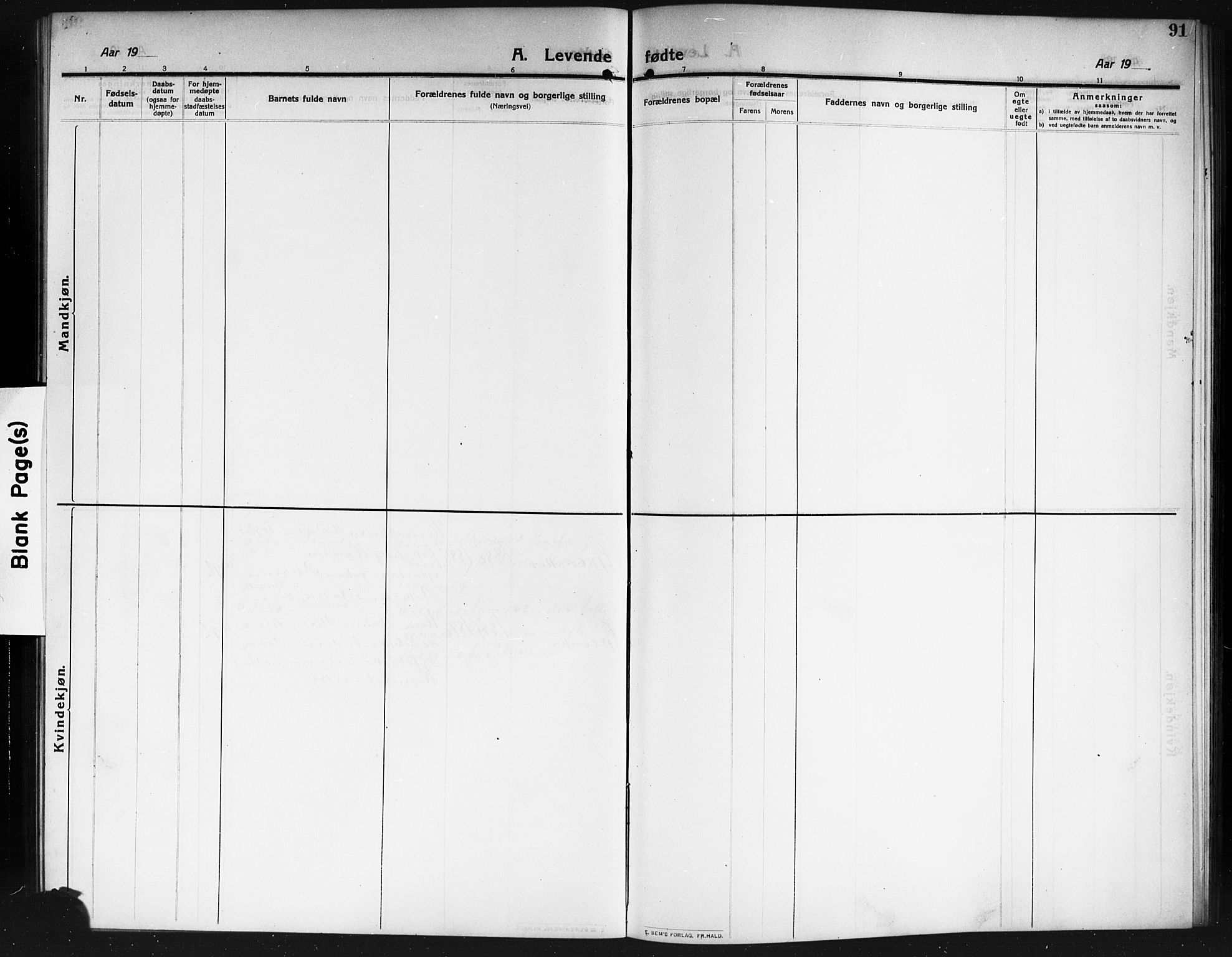 Tune prestekontor Kirkebøker, AV/SAO-A-2007/G/Ga/L0002: Parish register (copy) no. I 2, 1910-1913, p. 91