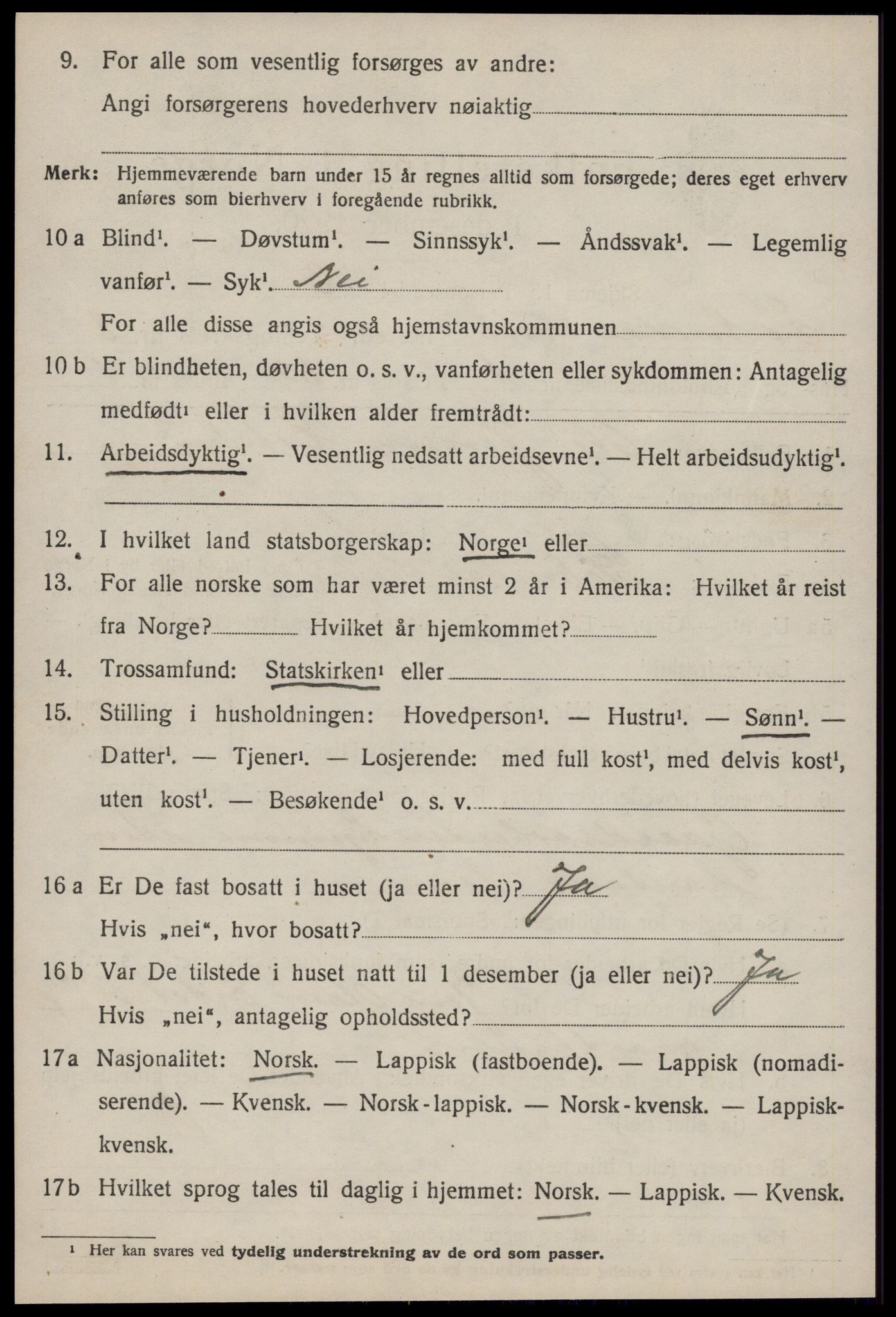 SAT, 1920 census for Soknedal, 1920, p. 3987