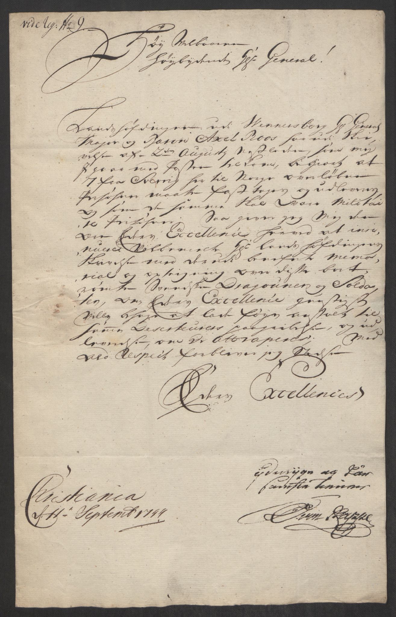 Kommanderende general (KG I) med Det norske krigsdirektorium, AV/RA-EA-5419/D/L0062: Stattholderens, stiftamtmenns og amtmenns brev, 1741-1745, p. 275