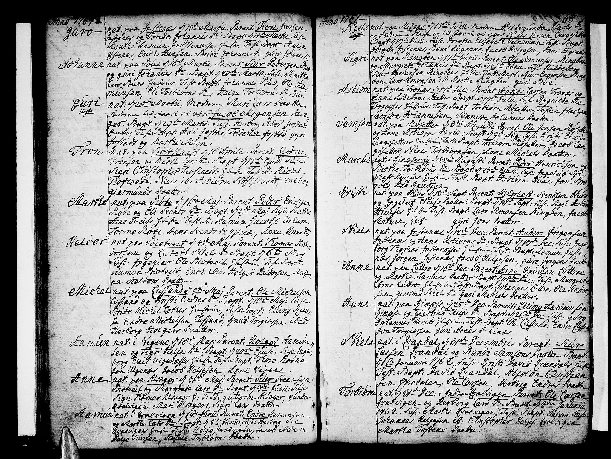 Ullensvang sokneprestembete, SAB/A-78701/H/Haa: Parish register (official) no. A 6 /2, 1758-1788, p. 60
