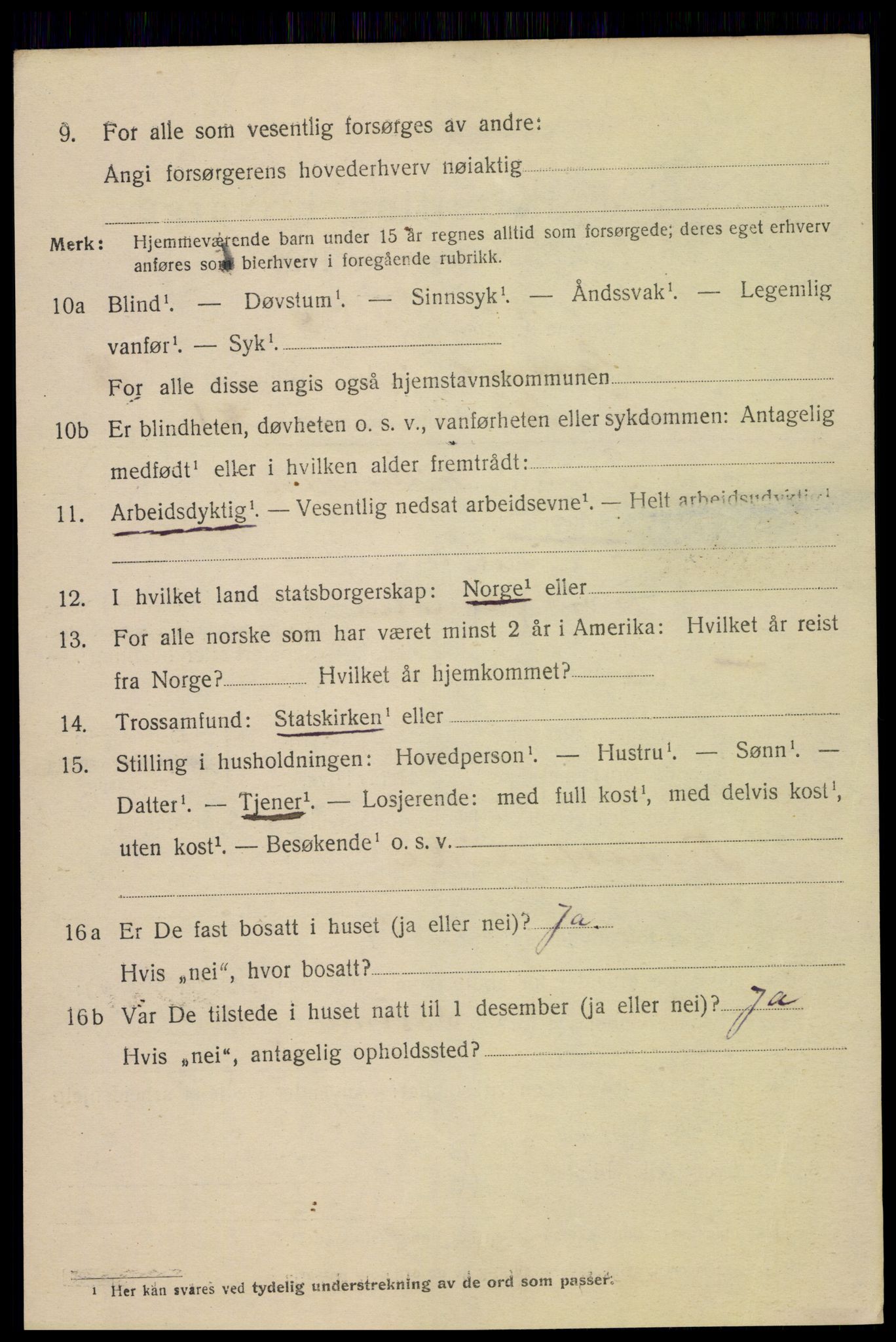 SAH, 1920 census for Hamar, 1920, p. 14906