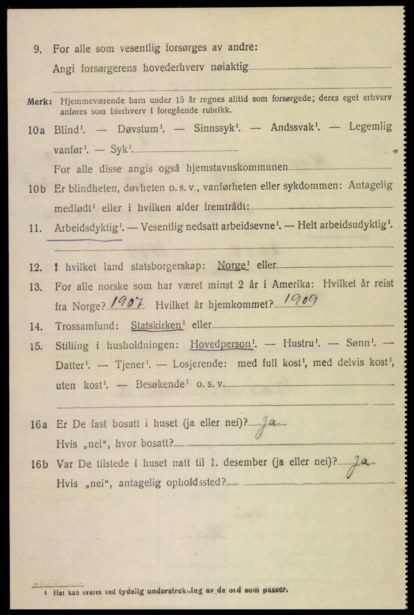 SAK, 1920 census for Hægeland, 1920, p. 1298