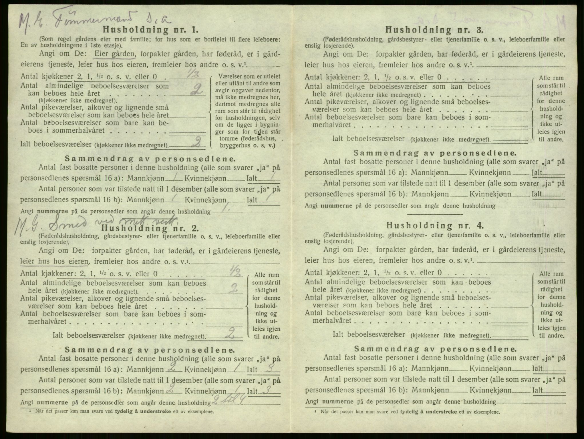 SAKO, 1920 census for Sem, 1920, p. 2073