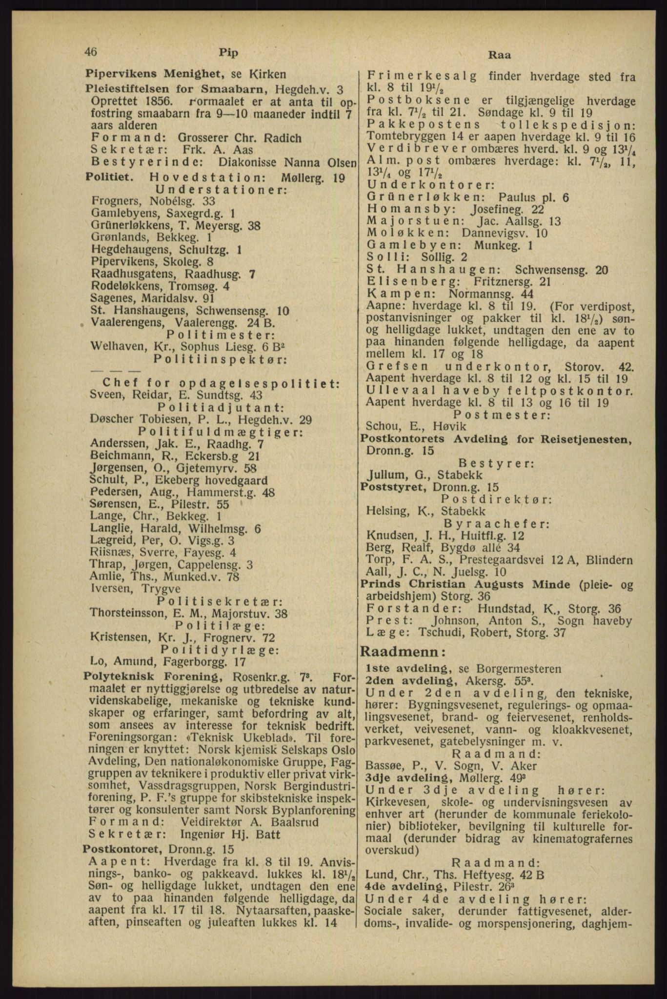 Kristiania/Oslo adressebok, PUBL/-, 1929, p. 46