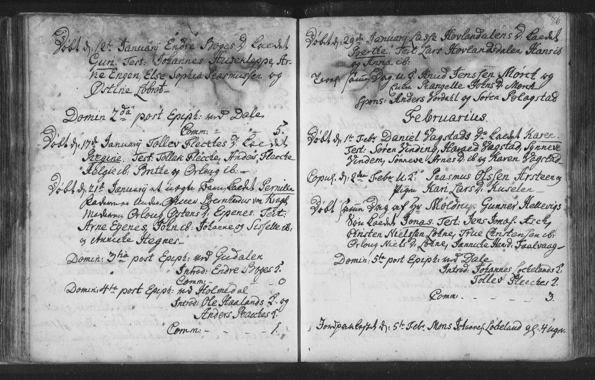 Fjaler sokneprestembete, AV/SAB-A-79801/H/Haa/Haaa/L0002: Parish register (official) no. A 2, 1779-1798, p. 86