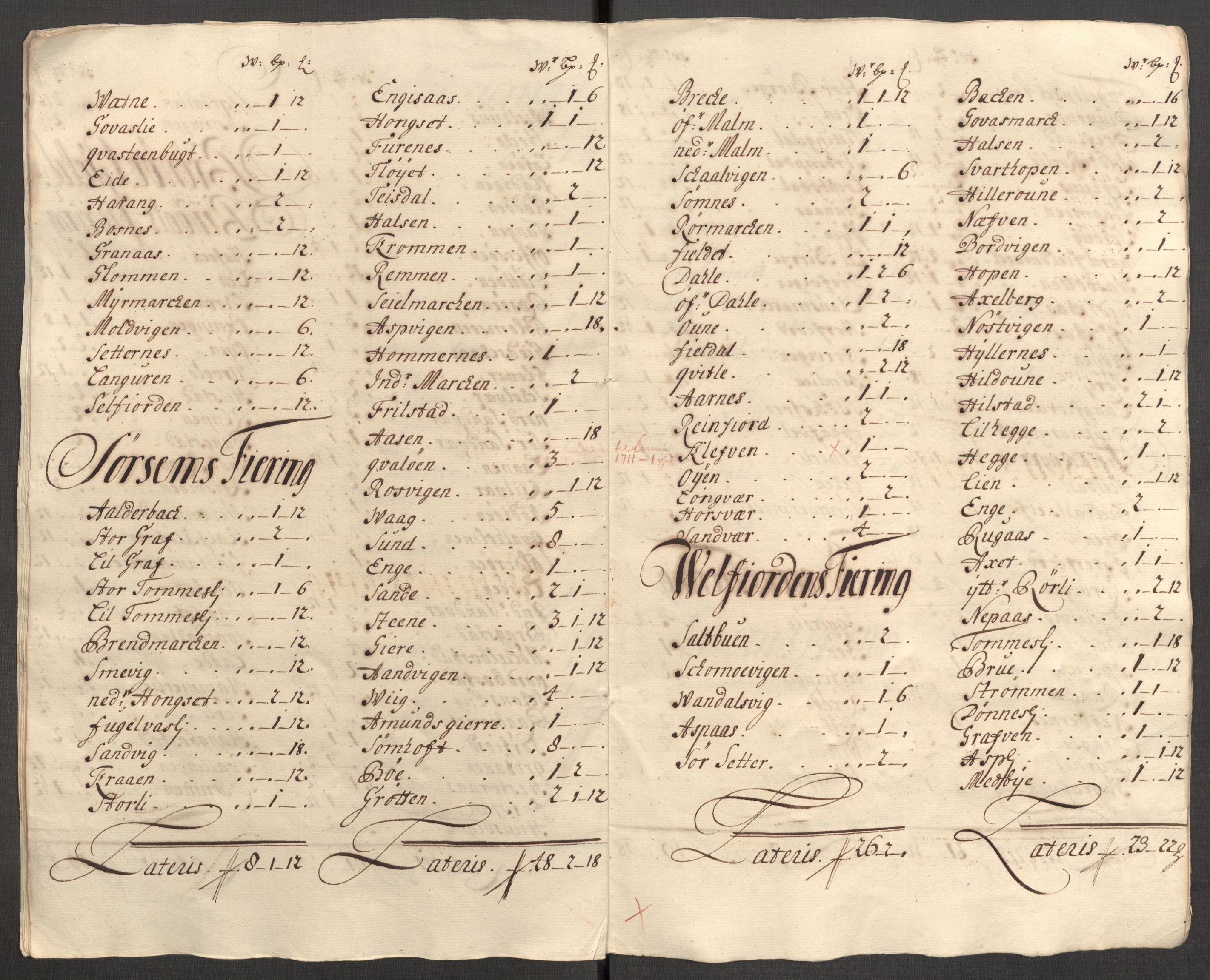 Rentekammeret inntil 1814, Reviderte regnskaper, Fogderegnskap, AV/RA-EA-4092/R65/L4511: Fogderegnskap Helgeland, 1710-1711, p. 326