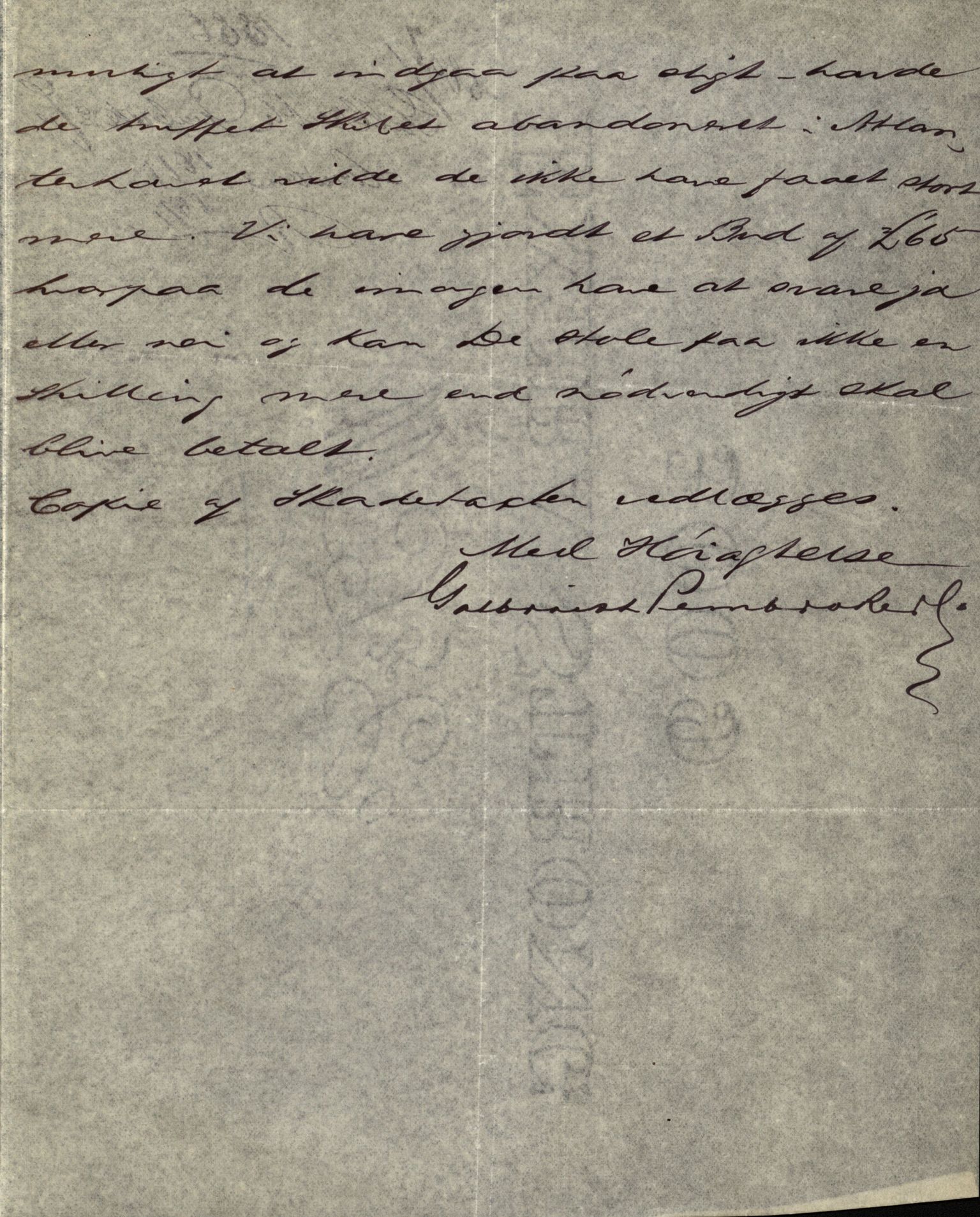 Pa 63 - Østlandske skibsassuranceforening, VEMU/A-1079/G/Ga/L0019/0001: Havaridokumenter / Telanak, Telefon, Ternen, Sir John Lawrence, Benguela, 1886, p. 44