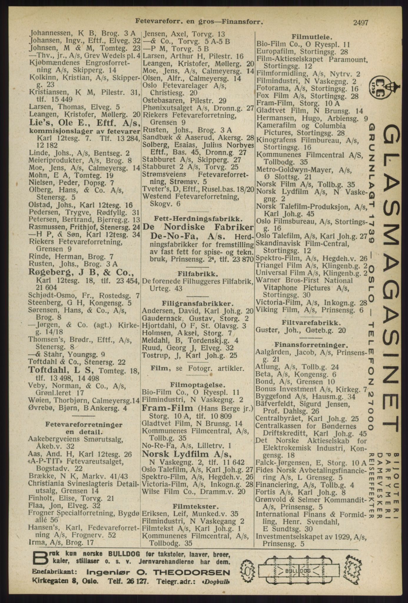 Kristiania/Oslo adressebok, PUBL/-, 1936, p. 2497