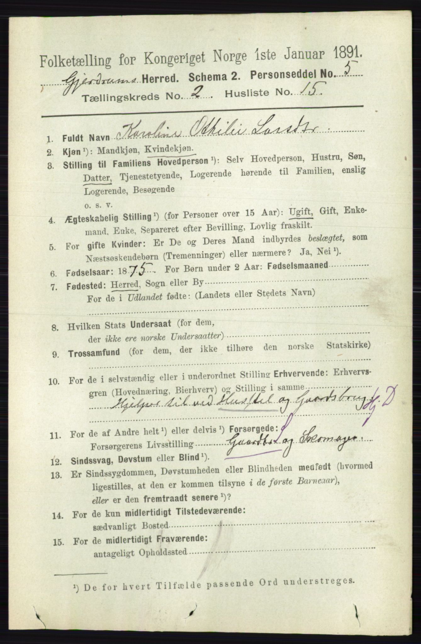 RA, 1891 census for 0234 Gjerdrum, 1891, p. 678