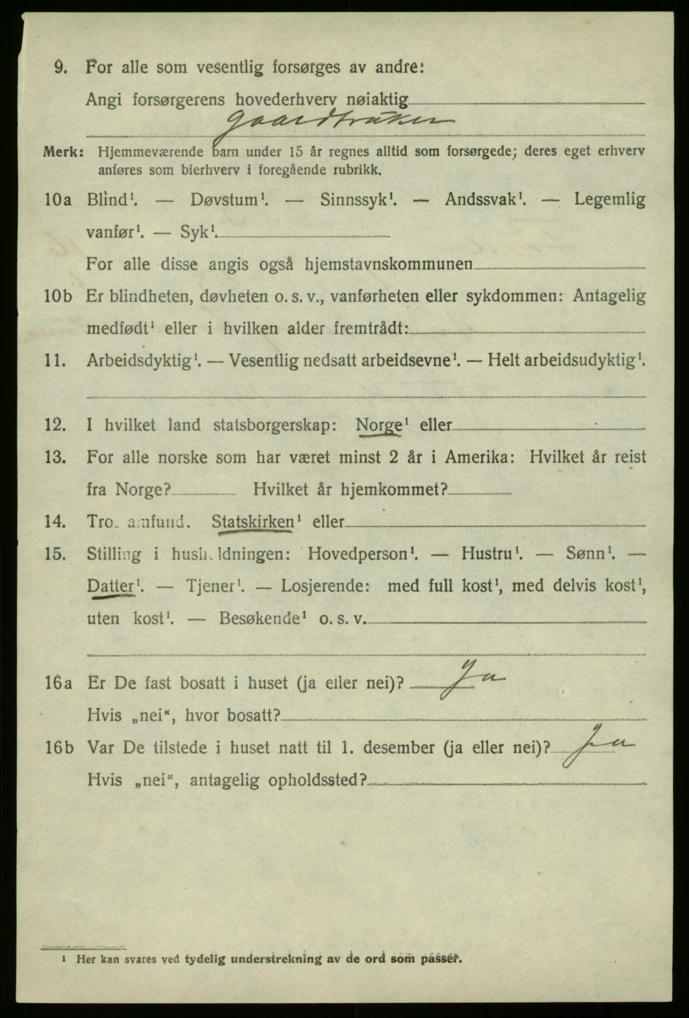 SAB, 1920 census for Førde, 1920, p. 5355