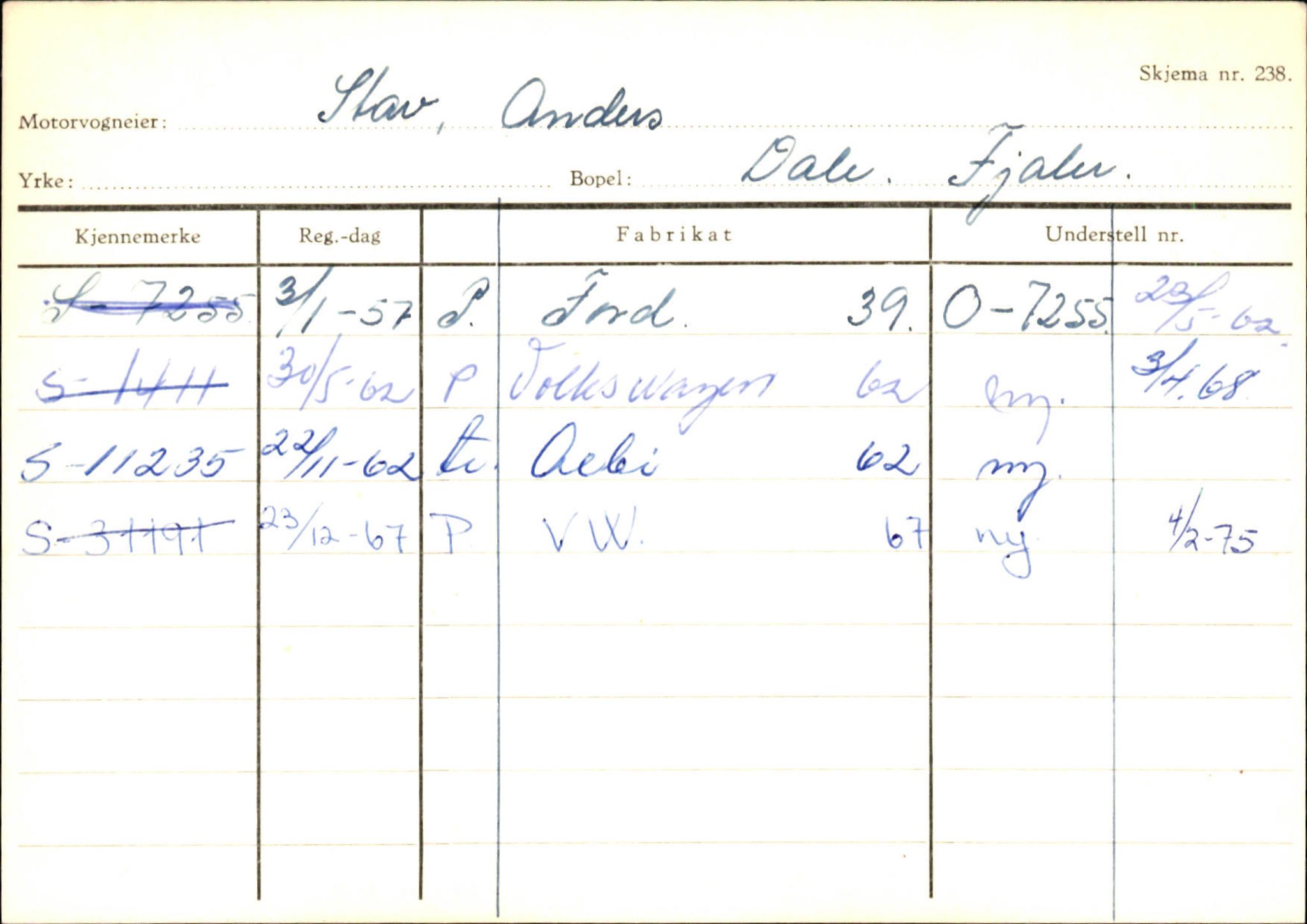 Statens vegvesen, Sogn og Fjordane vegkontor, AV/SAB-A-5301/4/F/L0126: Eigarregister Fjaler M-Å. Leikanger A-Å, 1945-1975, p. 273