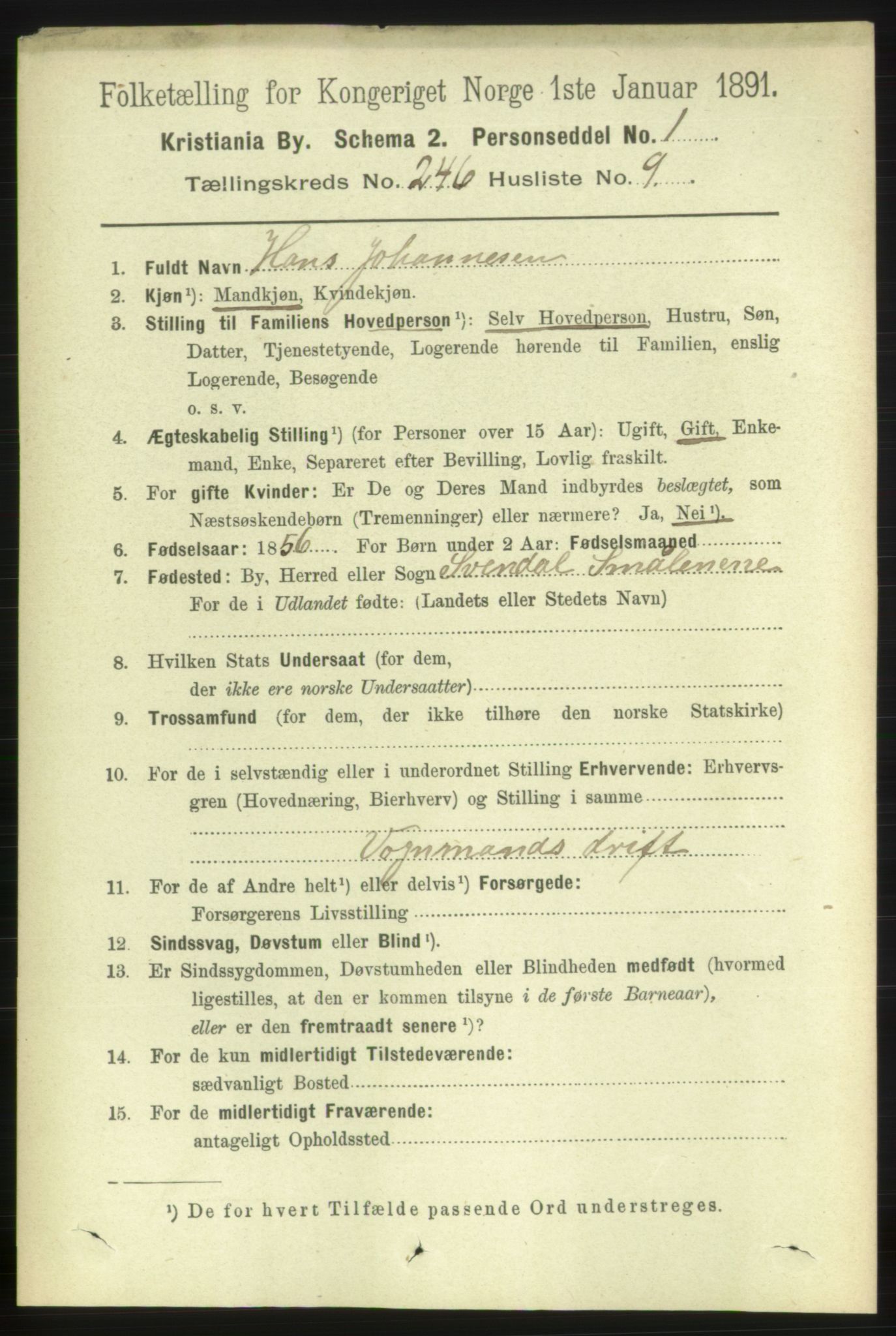 RA, 1891 census for 0301 Kristiania, 1891, p. 150072