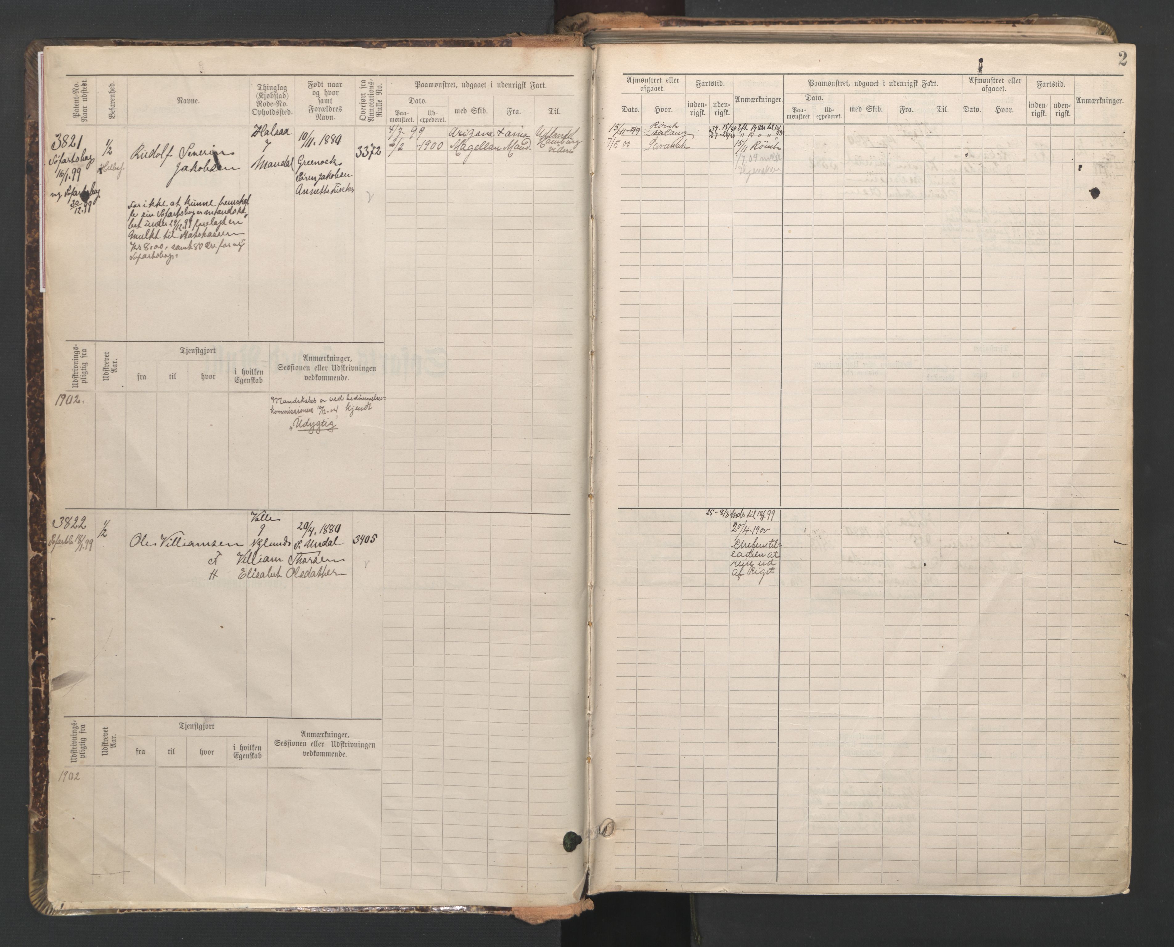 Mandal mønstringskrets, AV/SAK-2031-0016/F/Fb/L0016: Hovedrulle nr 3820-4582, Y-25, 1898-1948, p. 3