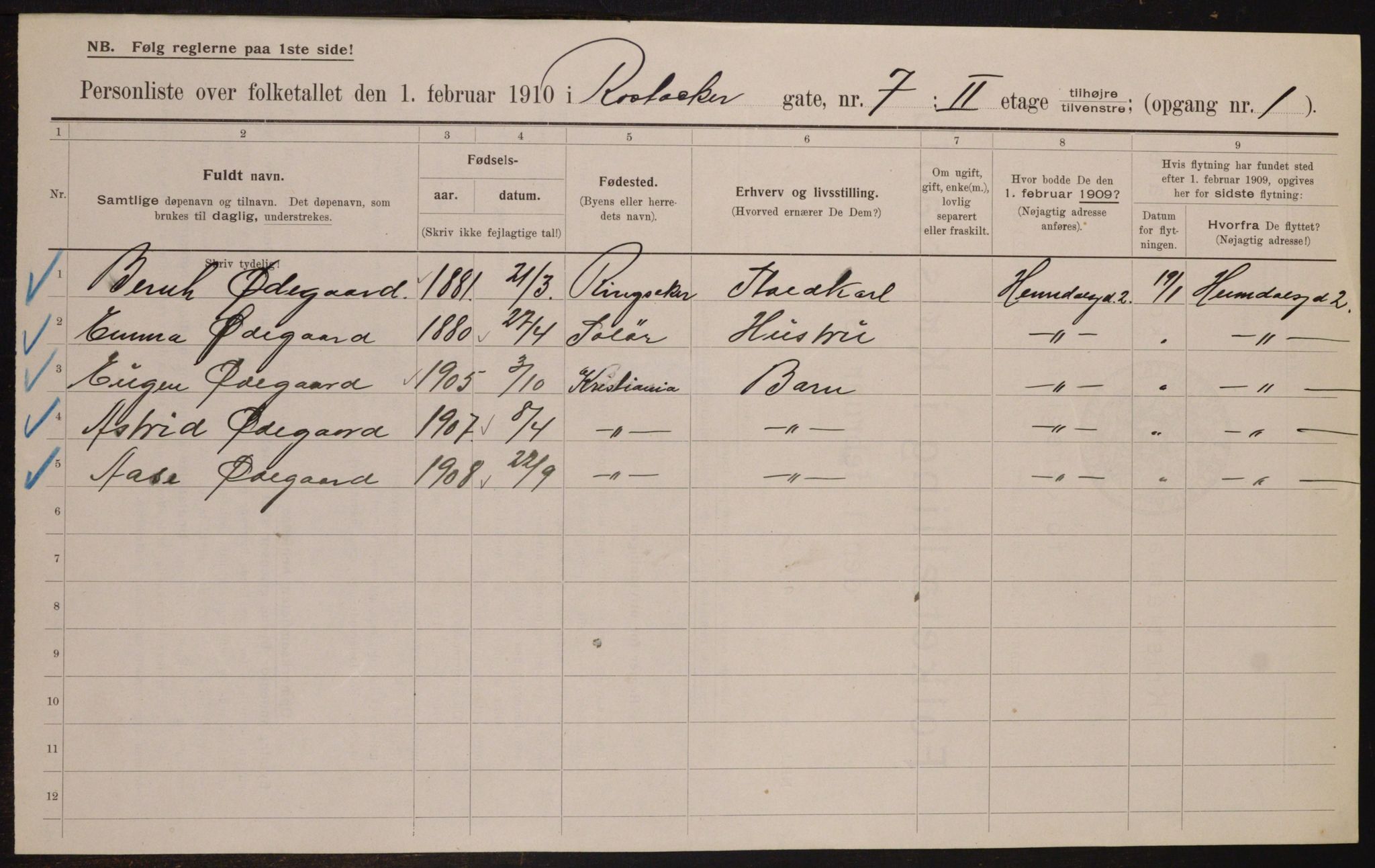 OBA, Municipal Census 1910 for Kristiania, 1910, p. 80875