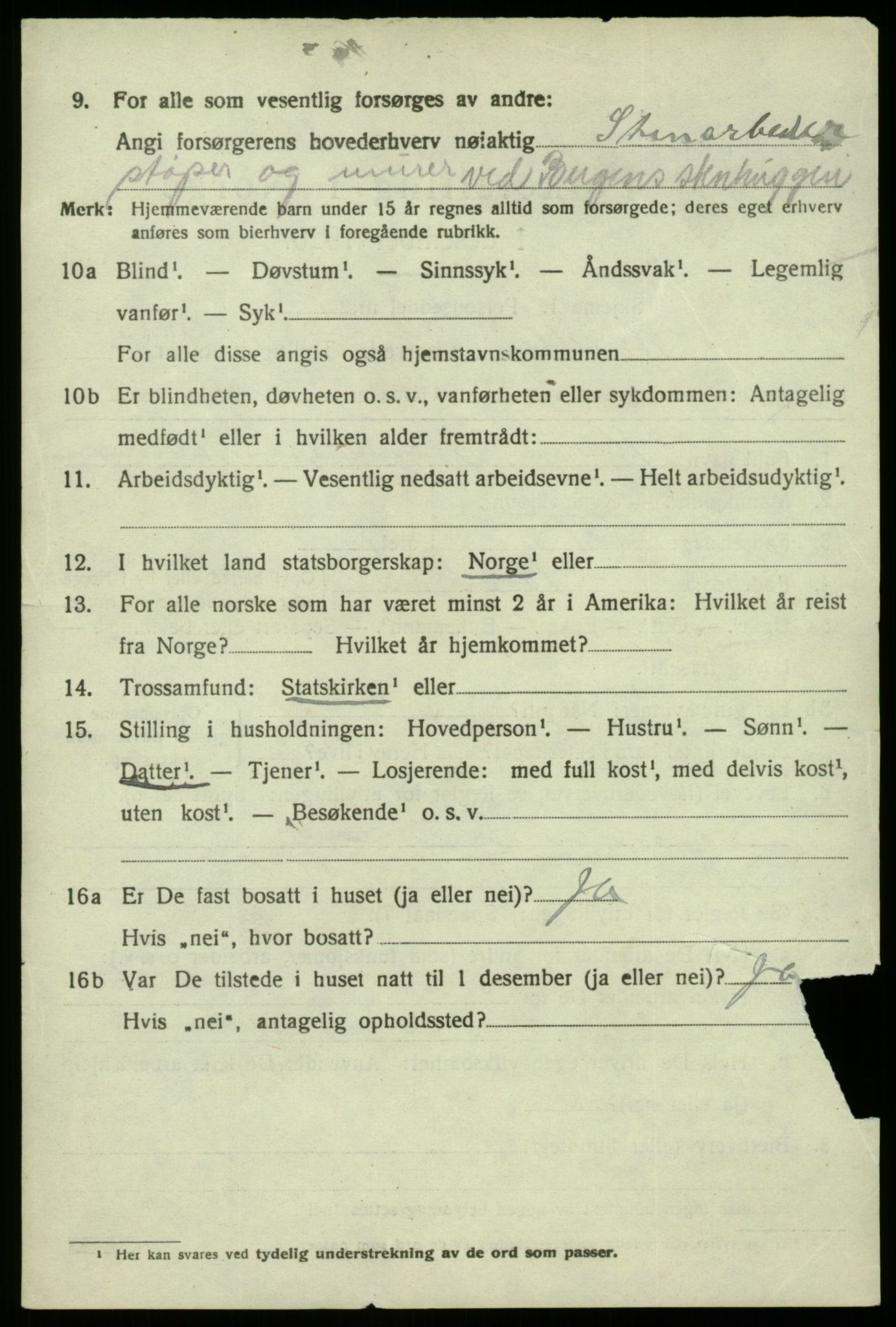 SAB, 1920 census for Herdla, 1920, p. 4358