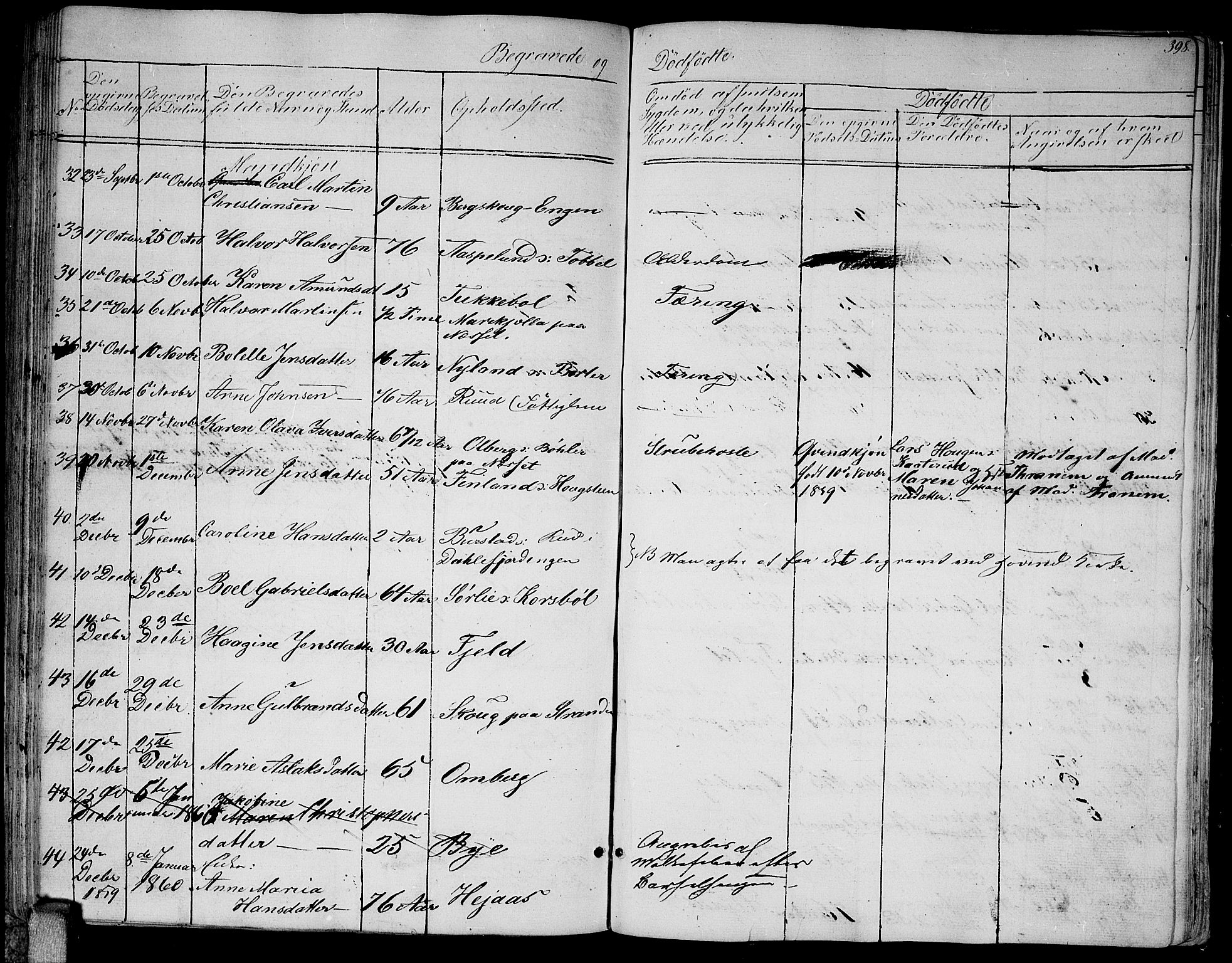 Enebakk prestekontor Kirkebøker, AV/SAO-A-10171c/G/Ga/L0004: Parish register (copy) no. I 4, 1850-1866, p. 398