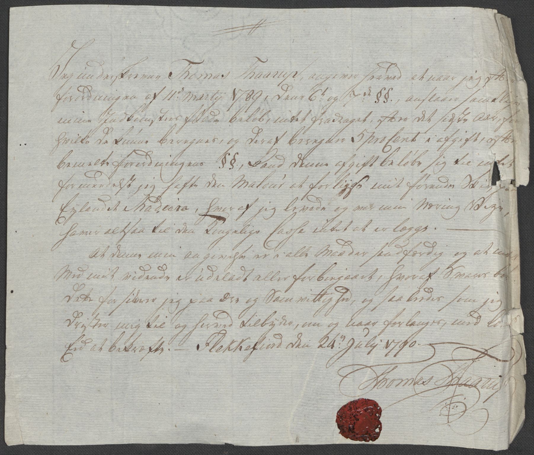 Rentekammeret inntil 1814, Reviderte regnskaper, Mindre regnskaper, AV/RA-EA-4068/Rf/Rfe/L0021: Larvik grevskap, Lista fogderi, 1789, p. 239