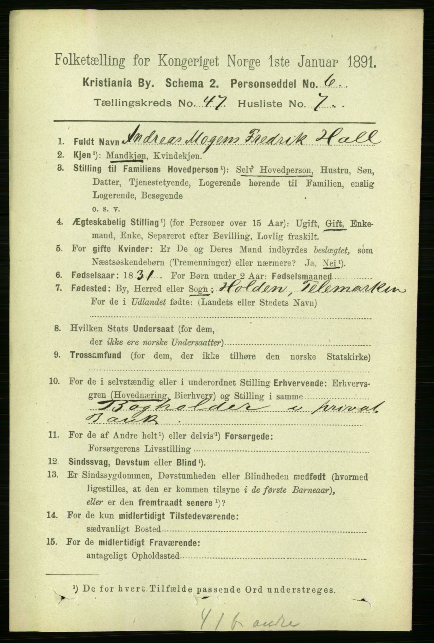 RA, 1891 census for 0301 Kristiania, 1891, p. 28257