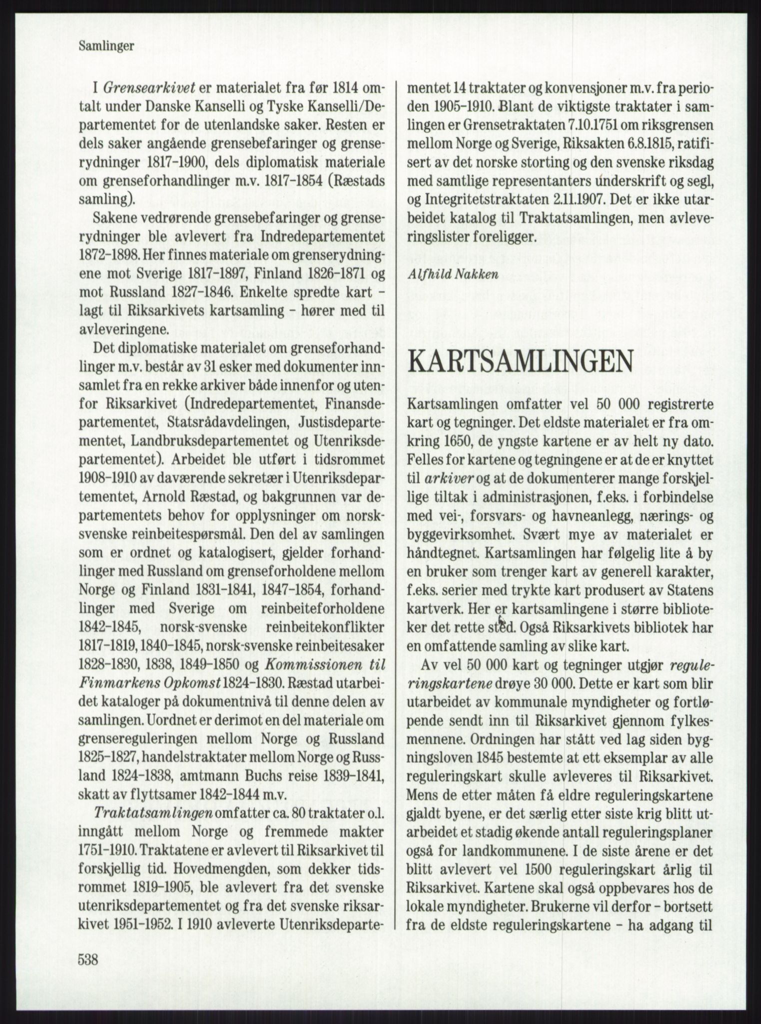 Publikasjoner utgitt av Arkivverket, PUBL/PUBL-001/A/0001: Knut Johannessen, Ole Kolsrud og Dag Mangset (red.): Håndbok for Riksarkivet (1992), 1992, p. 538
