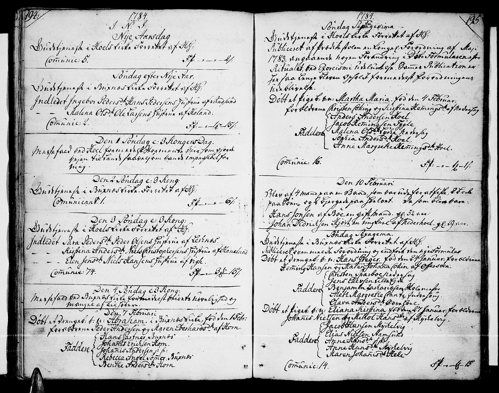 Ministerialprotokoller, klokkerbøker og fødselsregistre - Nordland, AV/SAT-A-1459/881/L1149: Parish register (official) no. 881A02, 1773-1793, p. 194-195