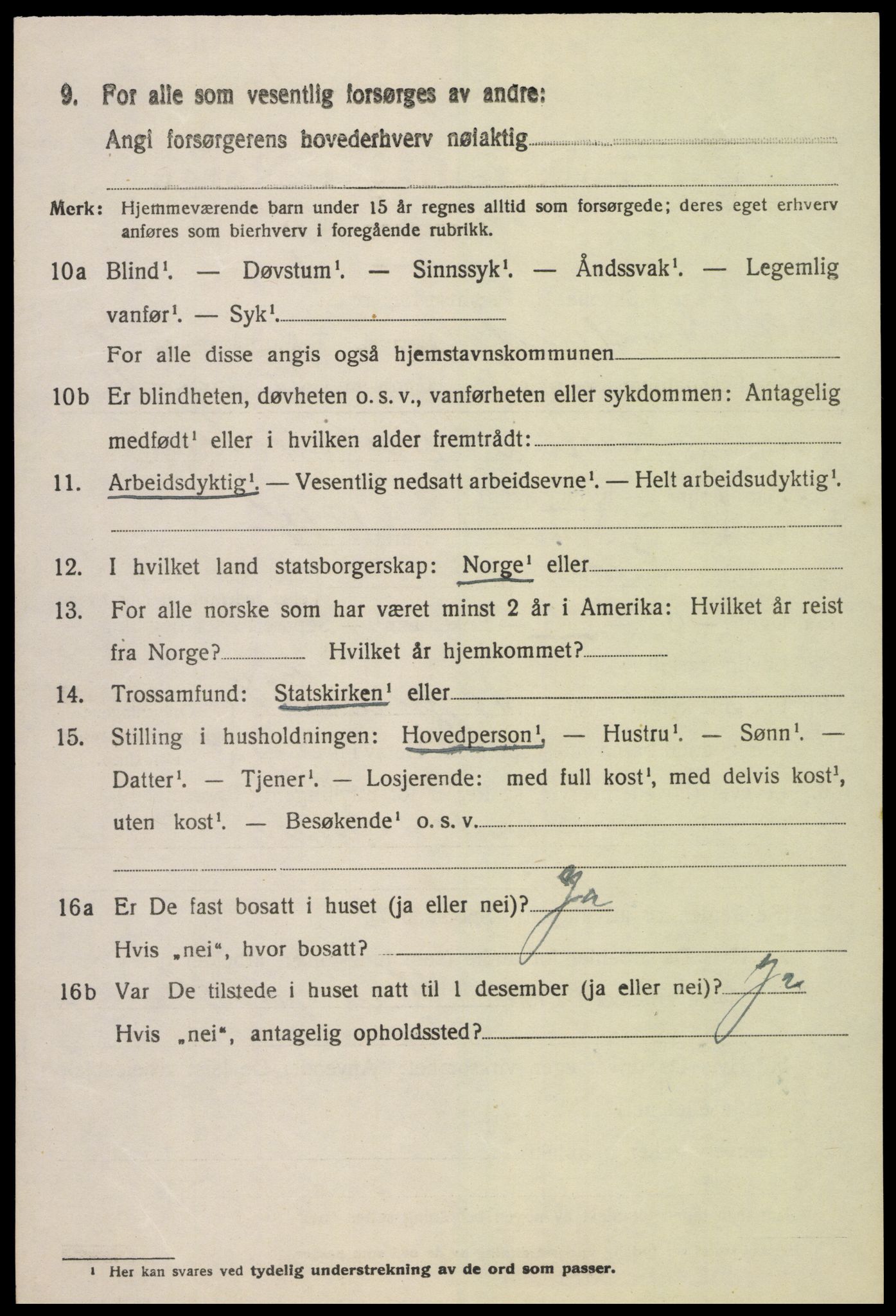 SAK, 1920 census for Sør-Audnedal, 1920, p. 4518