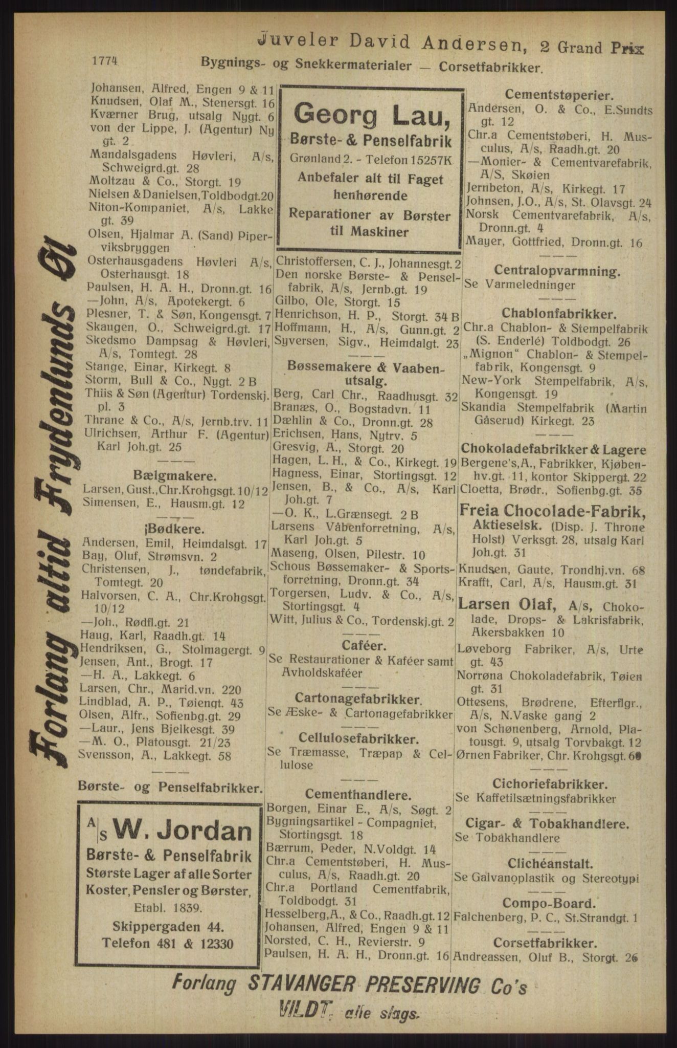 Kristiania/Oslo adressebok, PUBL/-, 1914, p. 1774