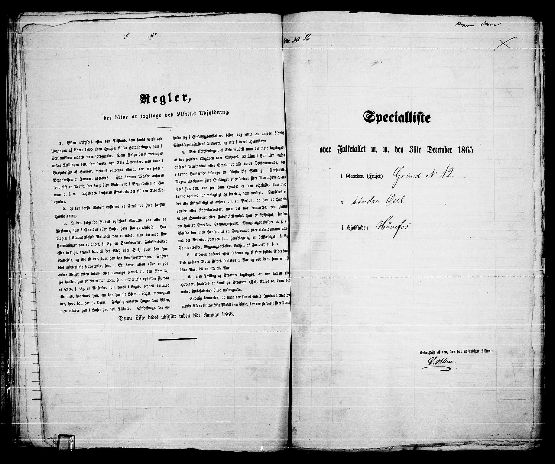 RA, 1865 census for Norderhov/Hønefoss, 1865, p. 35